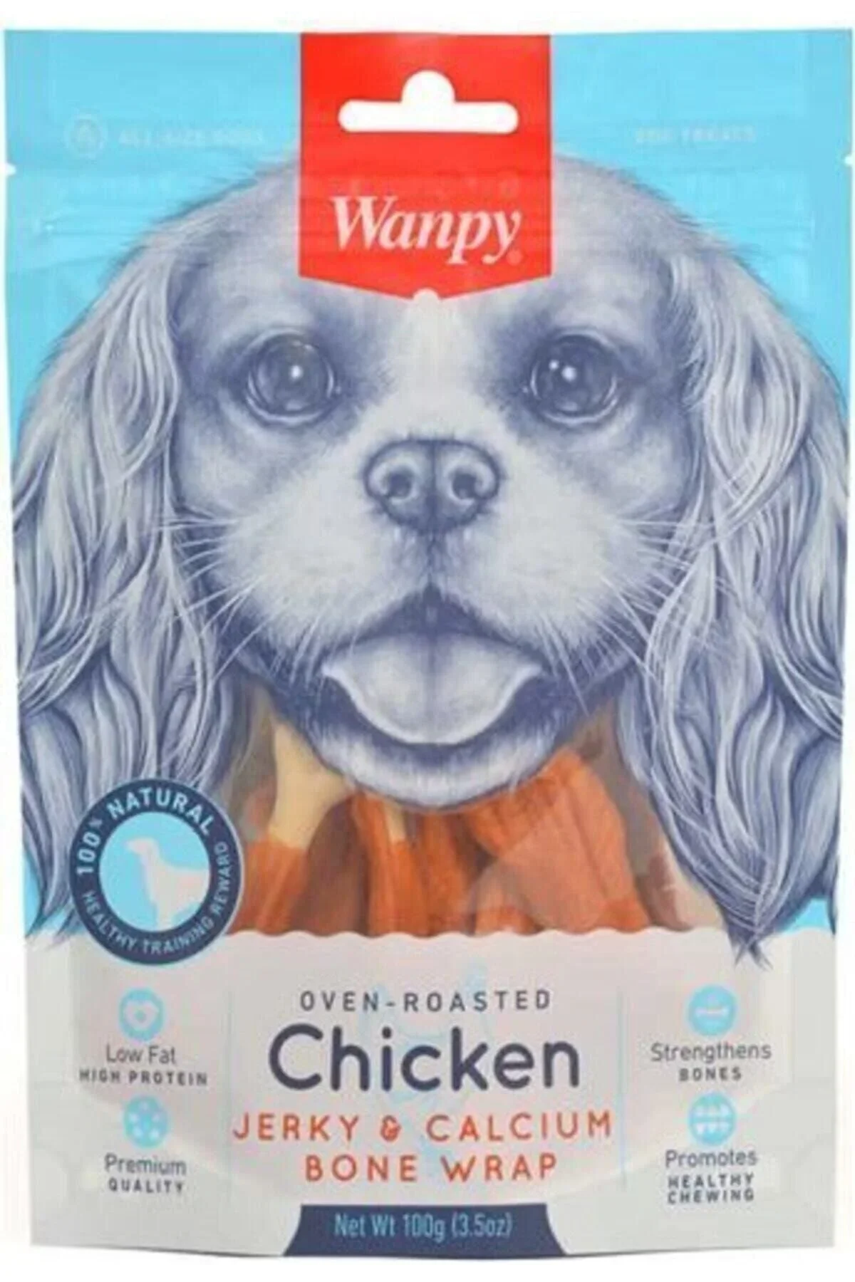 Wanpy Chicken jeryk Calcium Bone Wrap Köpek Ödül