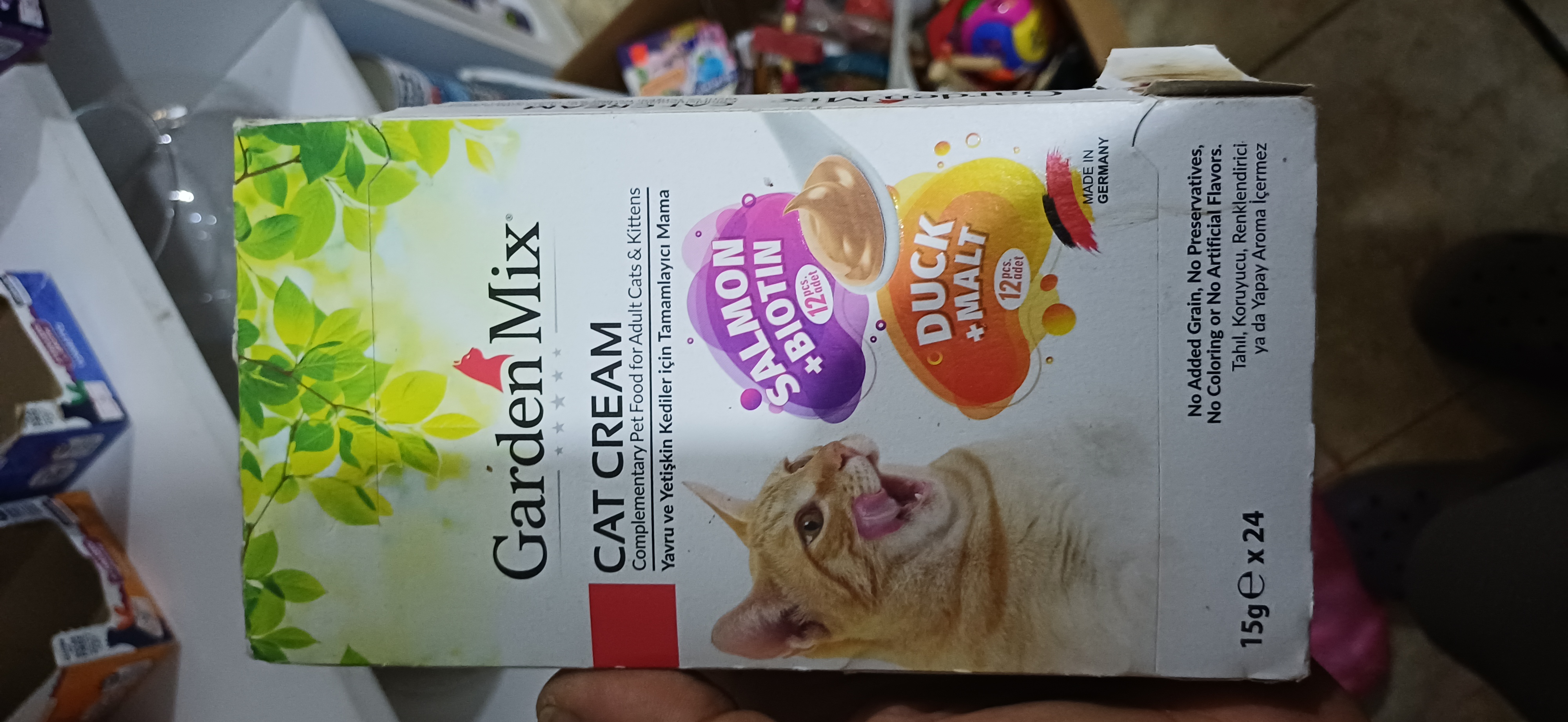 Garden Mix Kedi Ödül Krema Somon Biotin Ördek Malt Mix 24 x 15 Gr