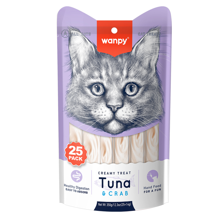 Wanpy Ton Balıklı&Yengeçli 25*14 gr Krem...