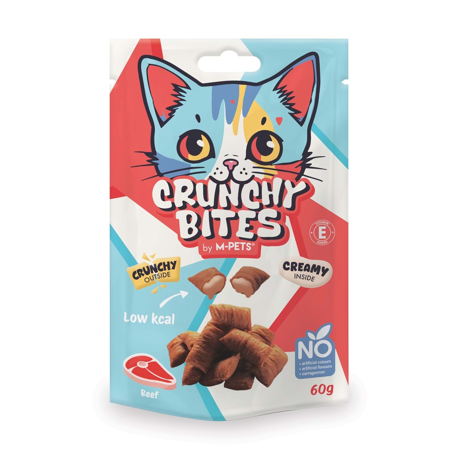 M-Pets Crunchy Bites Biftekli Kedi Ödülü 60 Gr