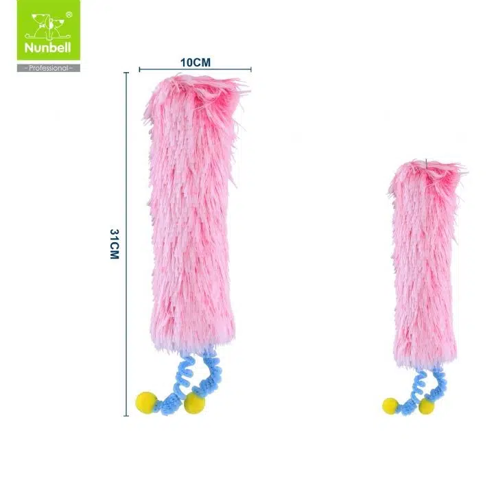 Nunbell Kedi Peluş Oyuncak Tırtıl 31x10 Cm Spiralli Çıngıraklı Toplu
