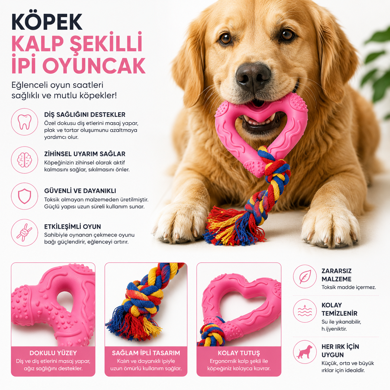 Köpek Kalp Şekilli Plastik Oyuncak Renkler Değişebilir