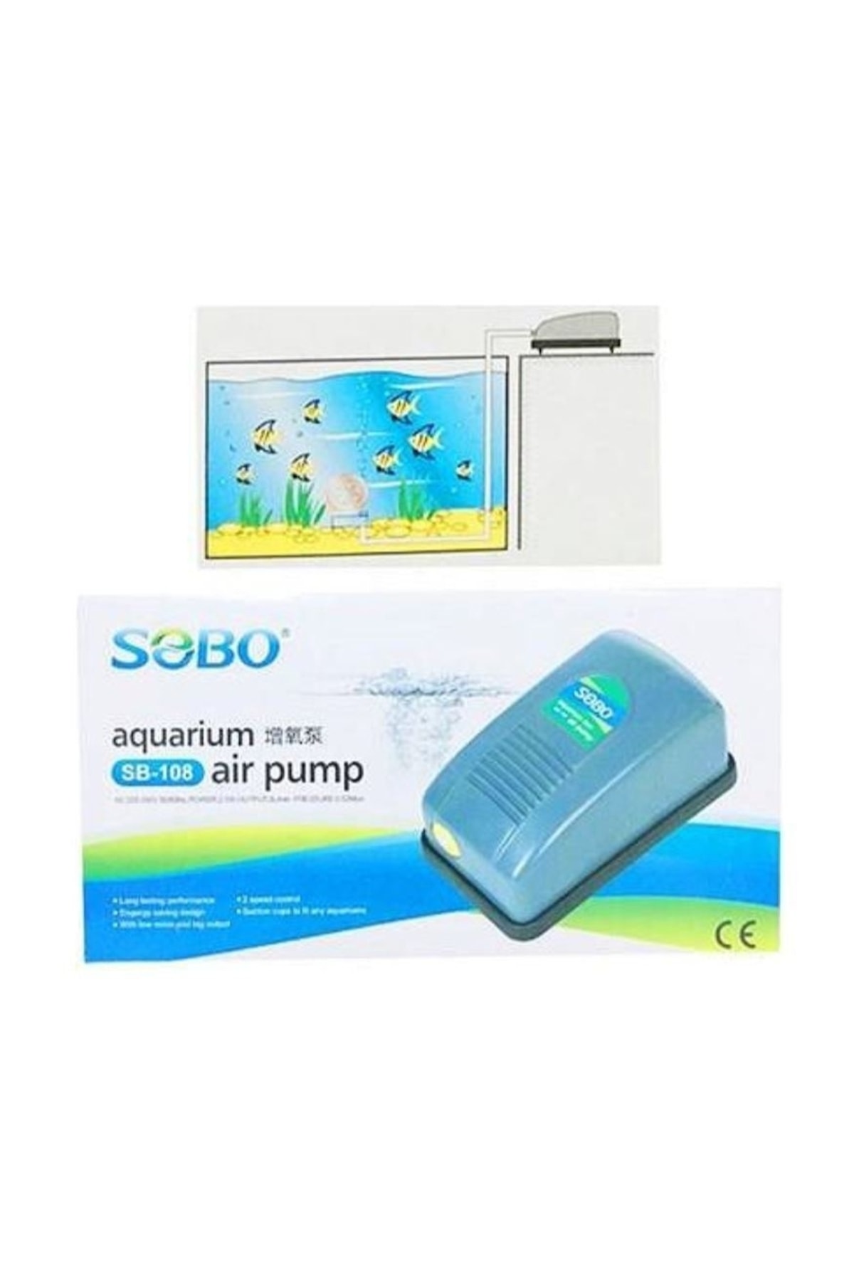Sobo Tek Çıkışlı Hava Motoru SB-108 2,5W 3 Lt/dak