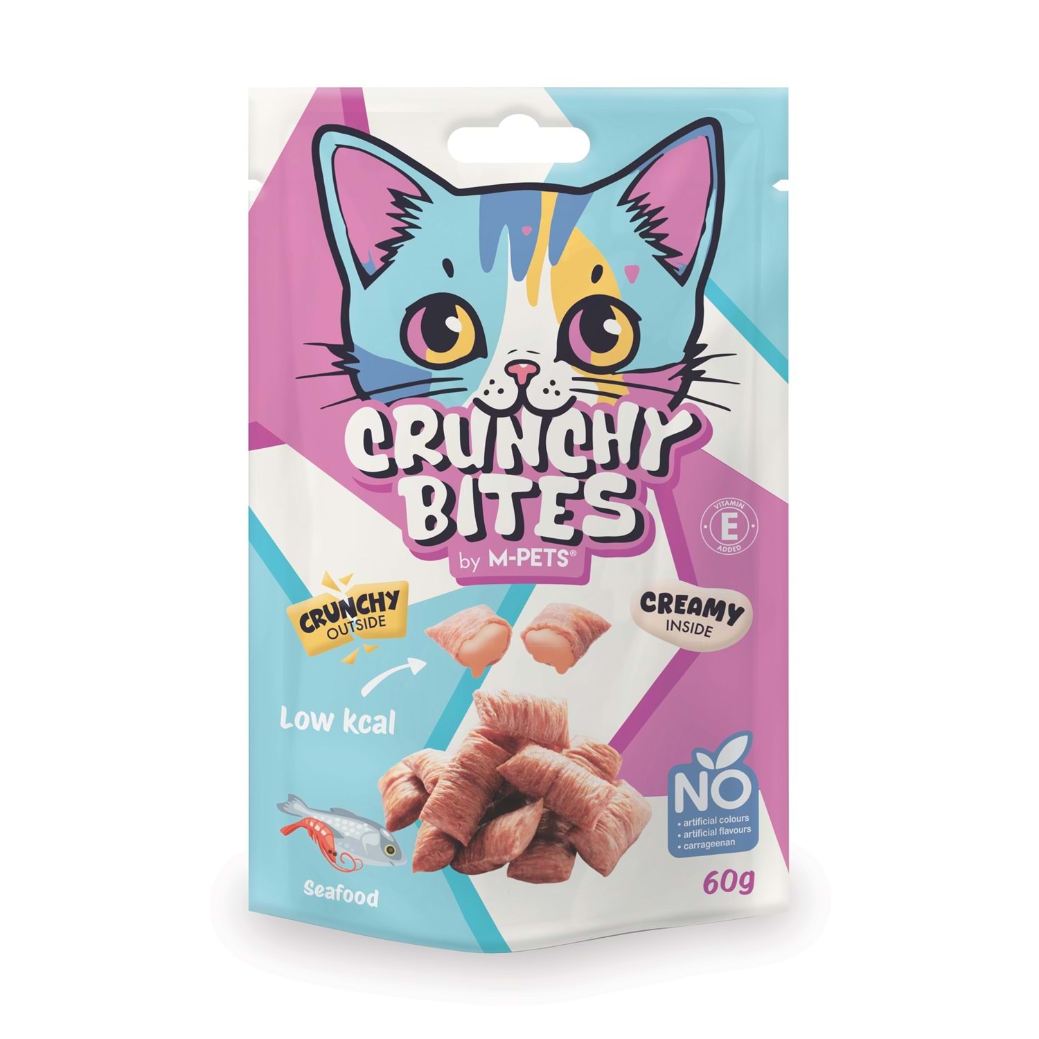 M-Pets Crunchy Bites Deniz Mahsüllü Kedi Ödülü 60 Gr