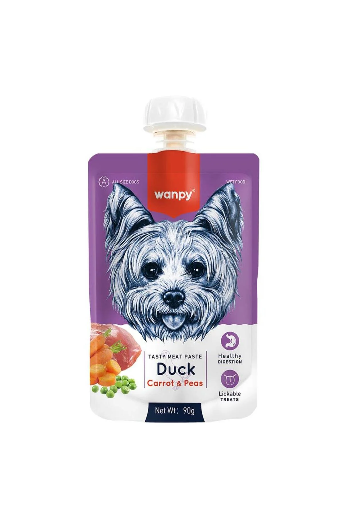 Wanpy Köpek Et Ezme Ördek Havuç x 12