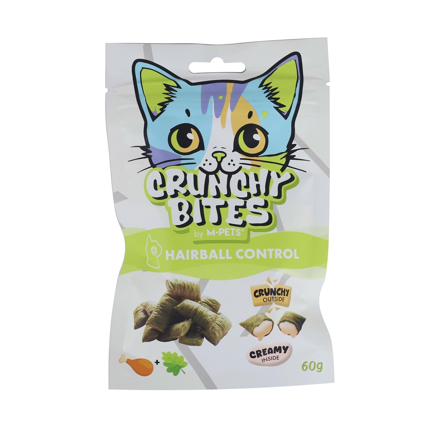 M-Pets Crunchy Bites Hairball Control Fonksiyonel Kedi Ödülü 60 Gr