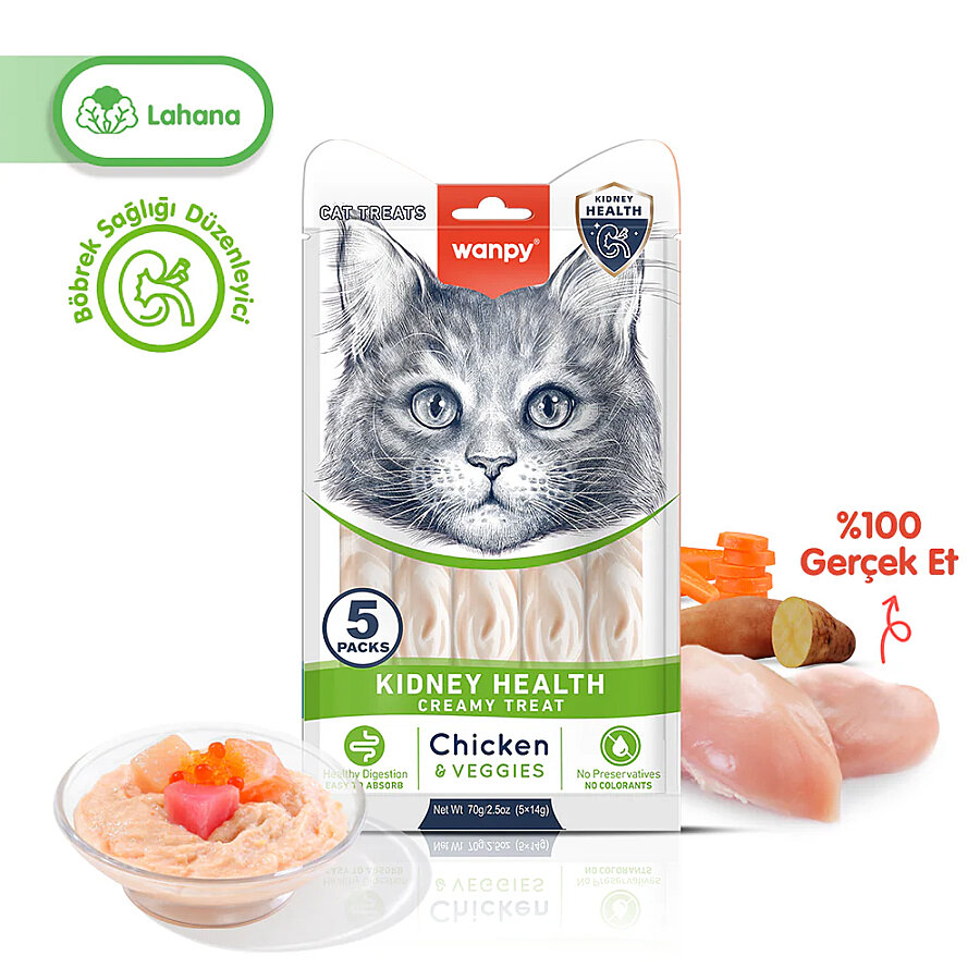 Wanpy Kidney Health Tavuk&Sebze Kedi Ödü...