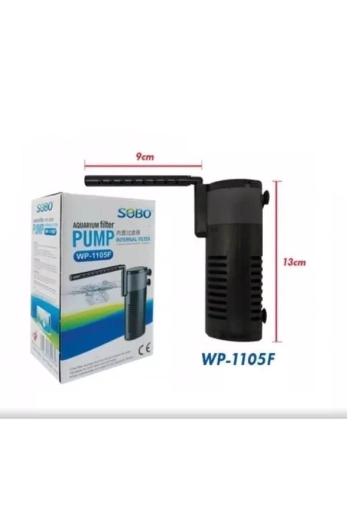 Sobo Akvaryum Şelale Aparatlı İç Filtre WP-1105F 5W 200 Lt/saat