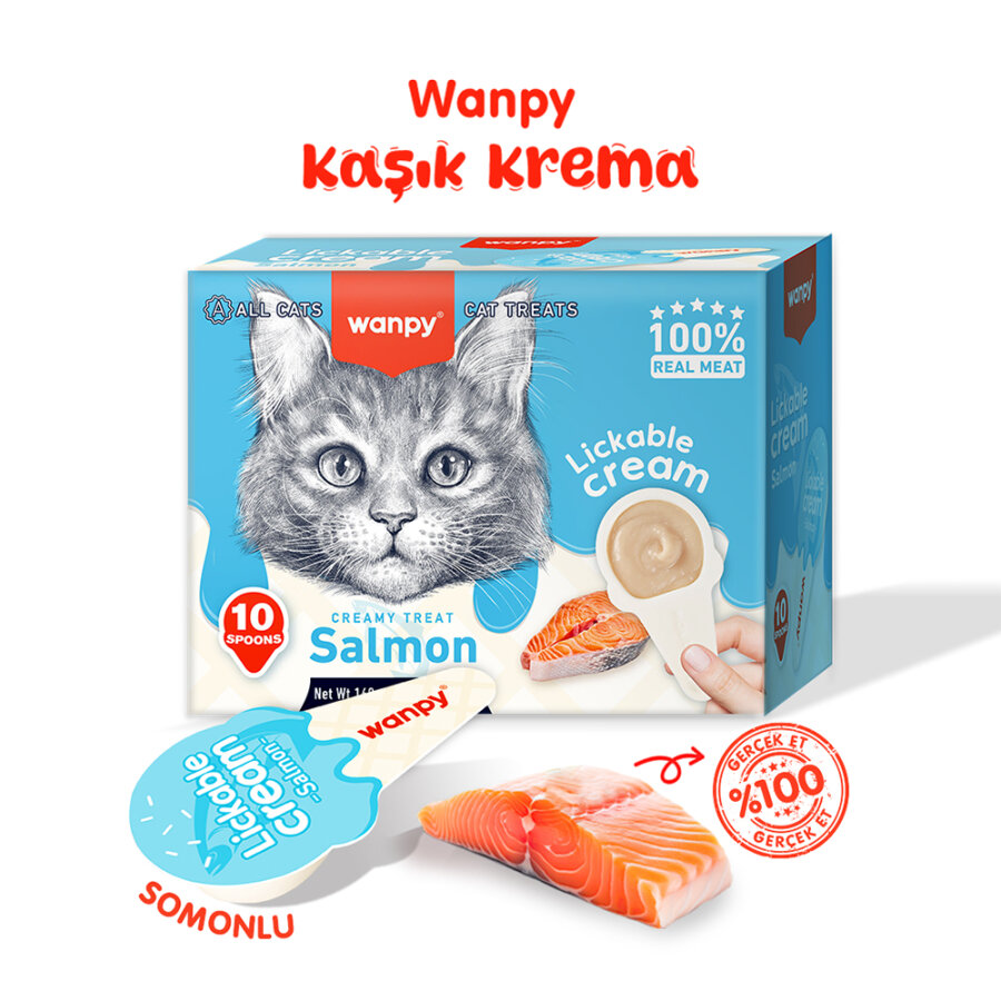 Wanpy Somonlu 10*16 gr Kaşıklı Kedi Ödül...