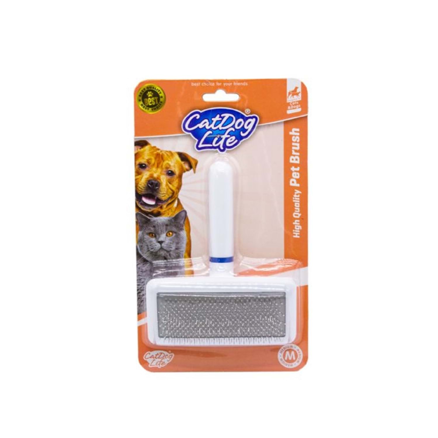 Cat Dog Life Kedi ve Köpekler İçin Telli Fırça M Boy