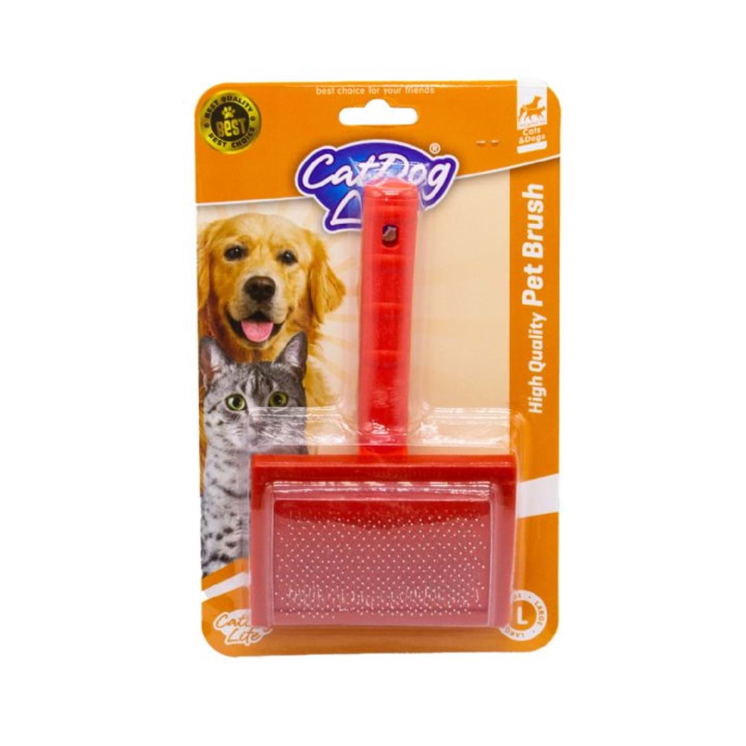 Cat Dog Life Kedi ve Köpekler İçin Telli Fırça L Boy
