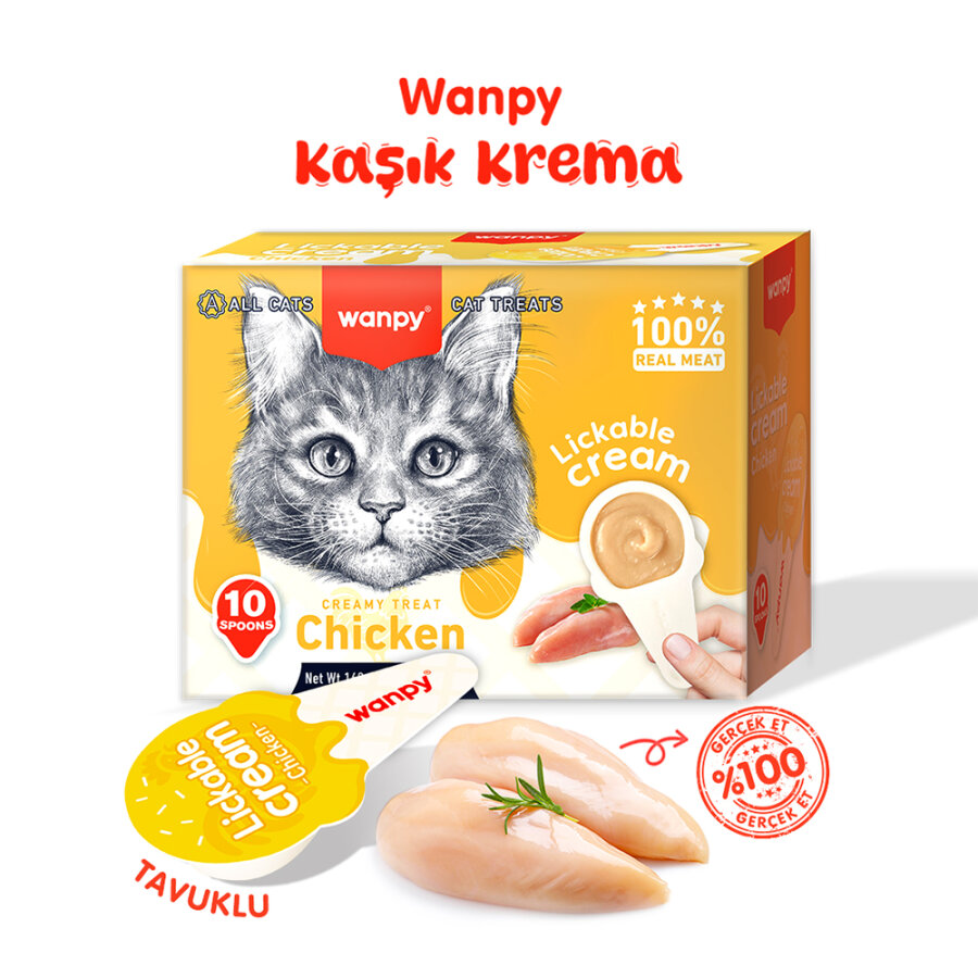 Wanpy Tavuklu 10*16 gr Kaşıklı Kedi Ödül...
