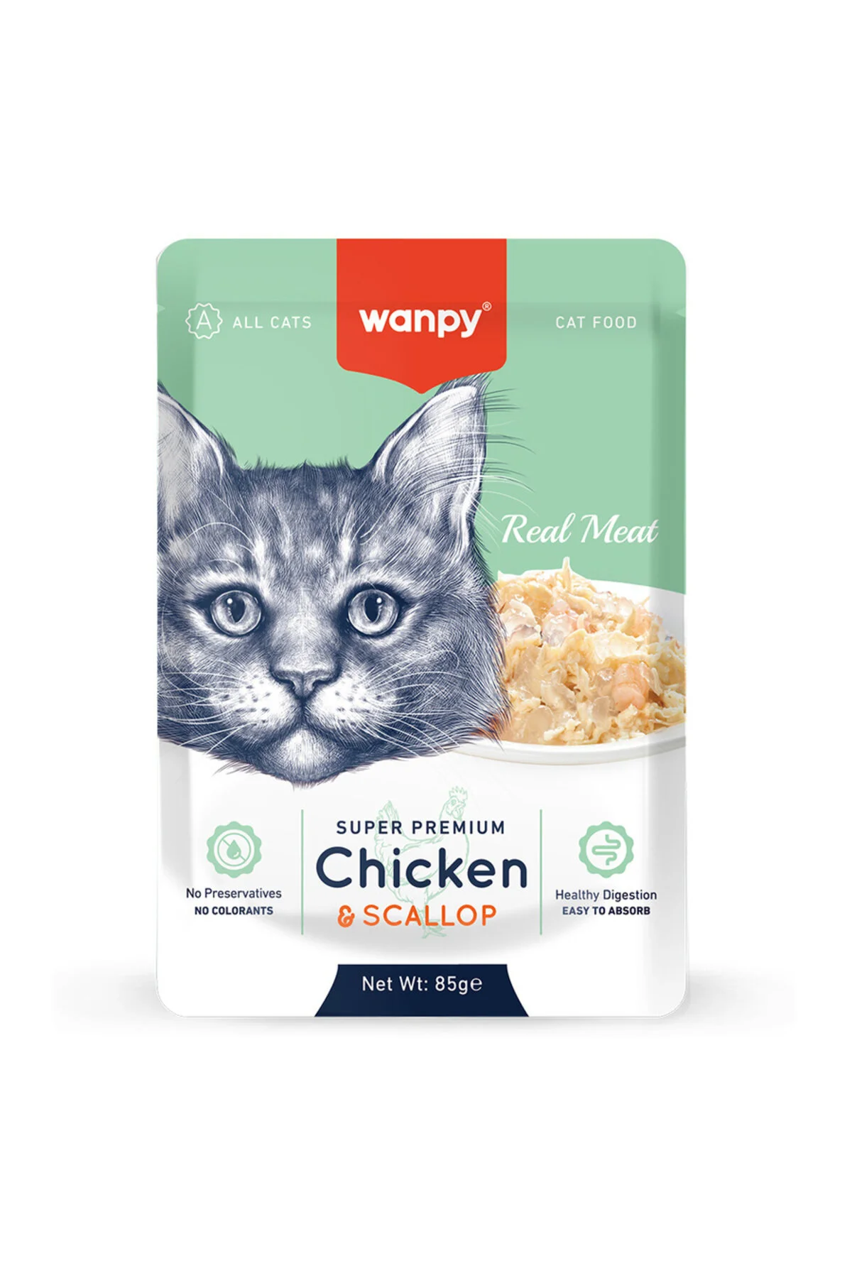 Wanpy Kedi Pouch Tavuk Deniz Taraklı