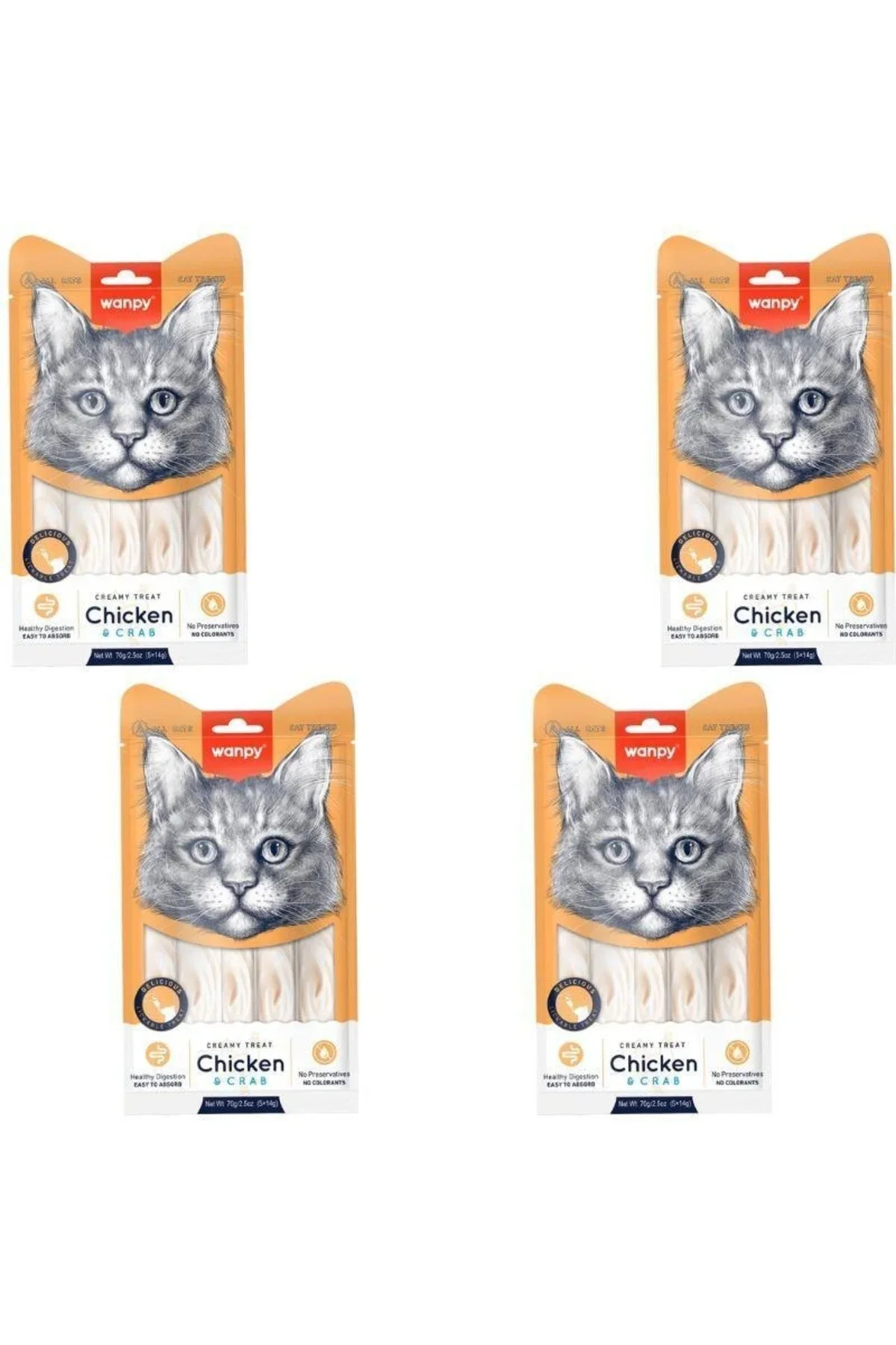 Wanpy Kedi Krema Tavuk Yengeç X 4