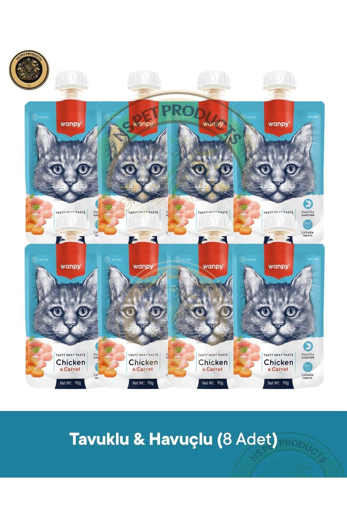 Wanpy Kedi Et Ezme Tavuk Havuç X 8
