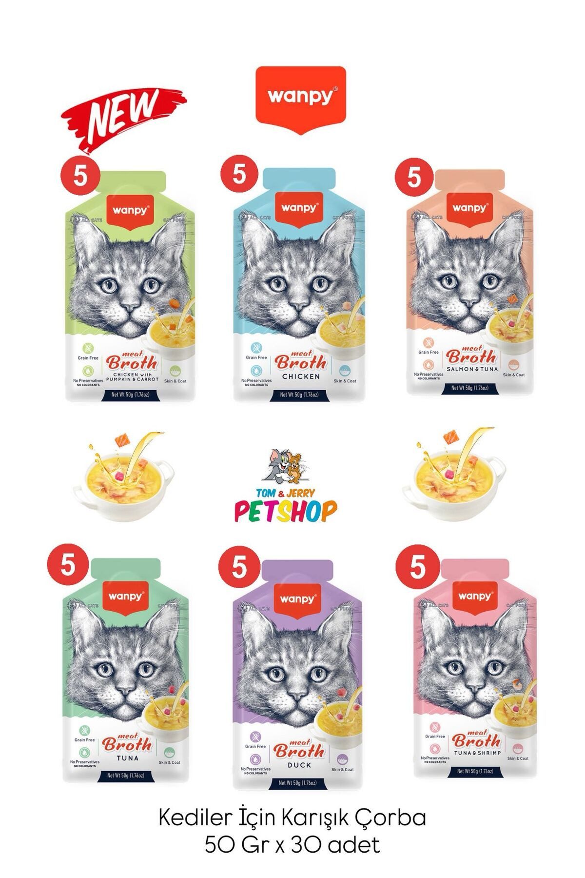 Wanpy Kedi Çorba Karışık X 30
