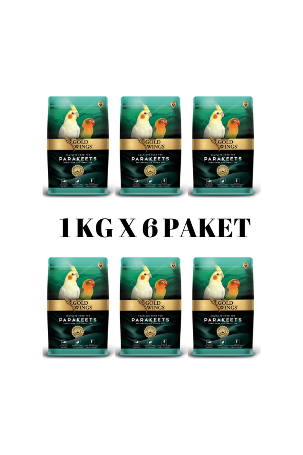 Gold Wings Premium Paraket 1 Kg X 6 Paket