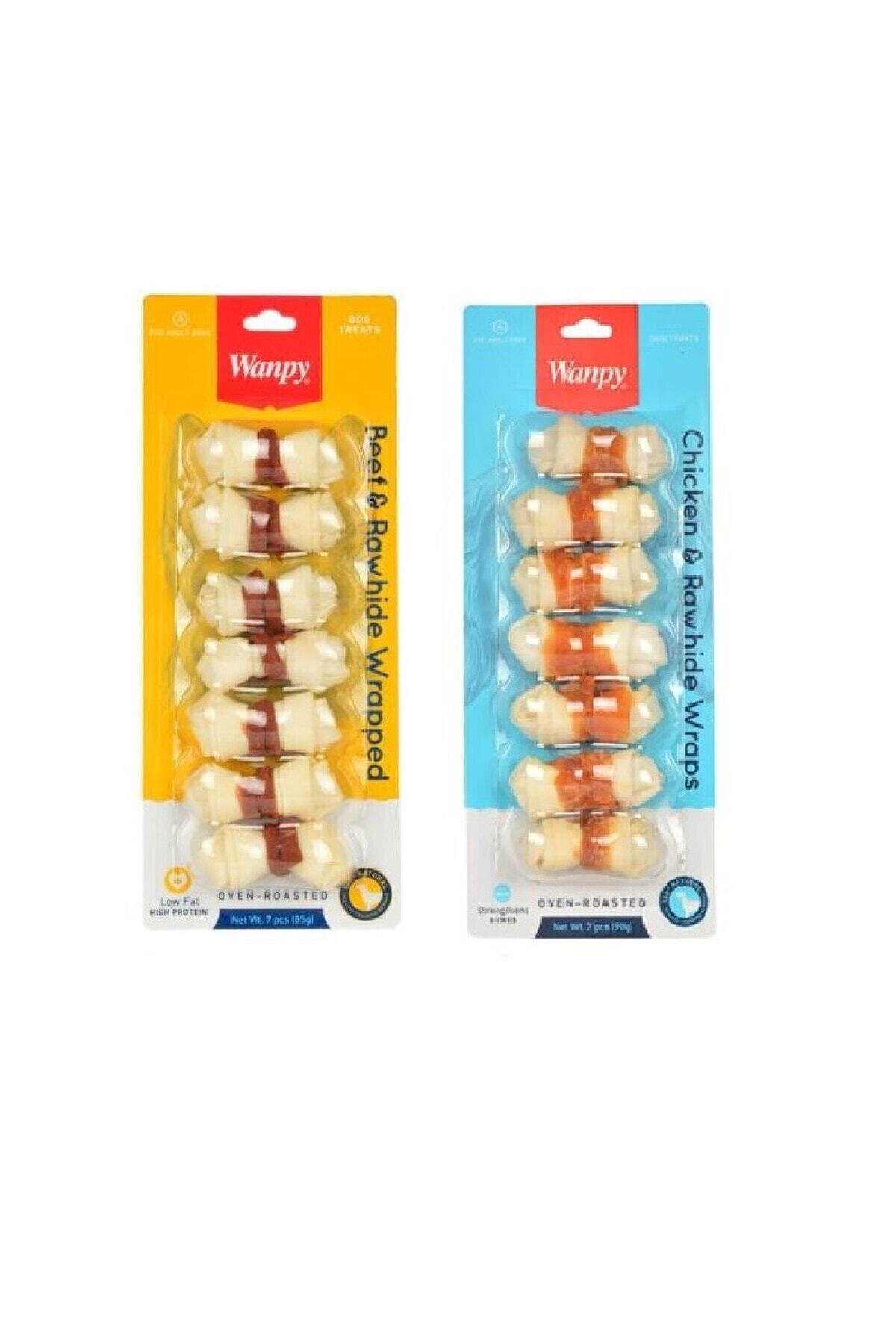 Wanpy Biftek Sarılı Ödül Maması 85 gr - Deri Üzerine Tavuk Sarılı Köpek Ödül Maması 90 gr - Köpek Ödül