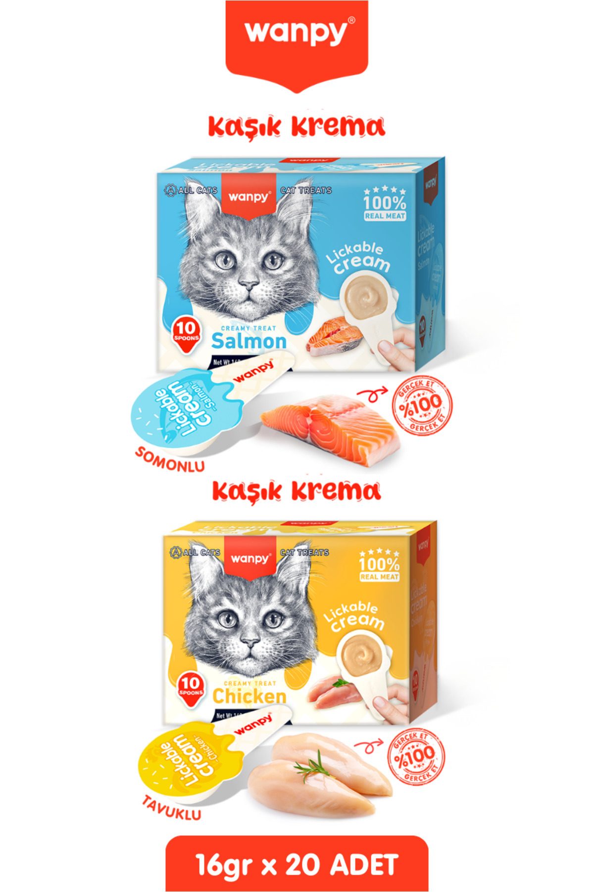 Wanpy Kaşık Krema 2 li Set