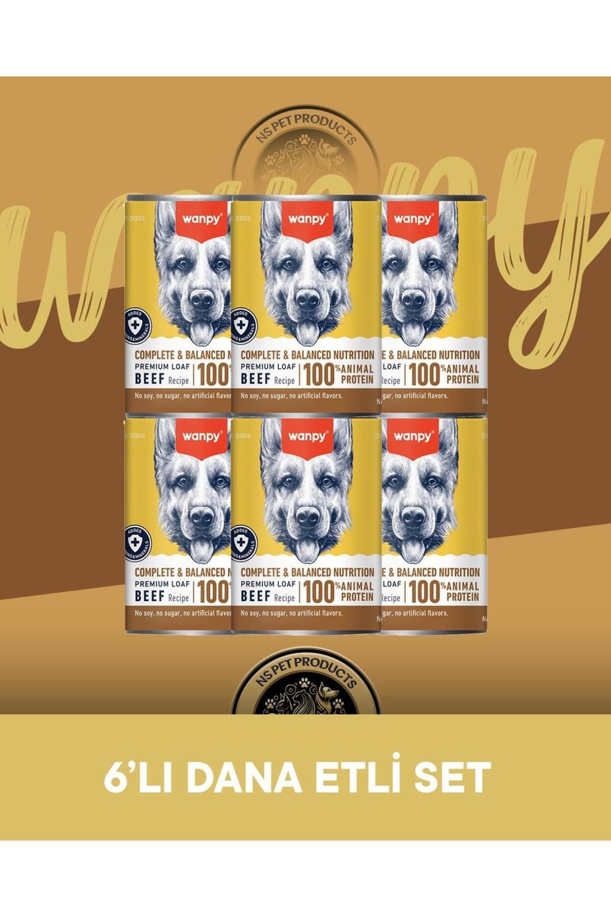 Wanpy Köpek Konserve Beef 375 Gr X 6