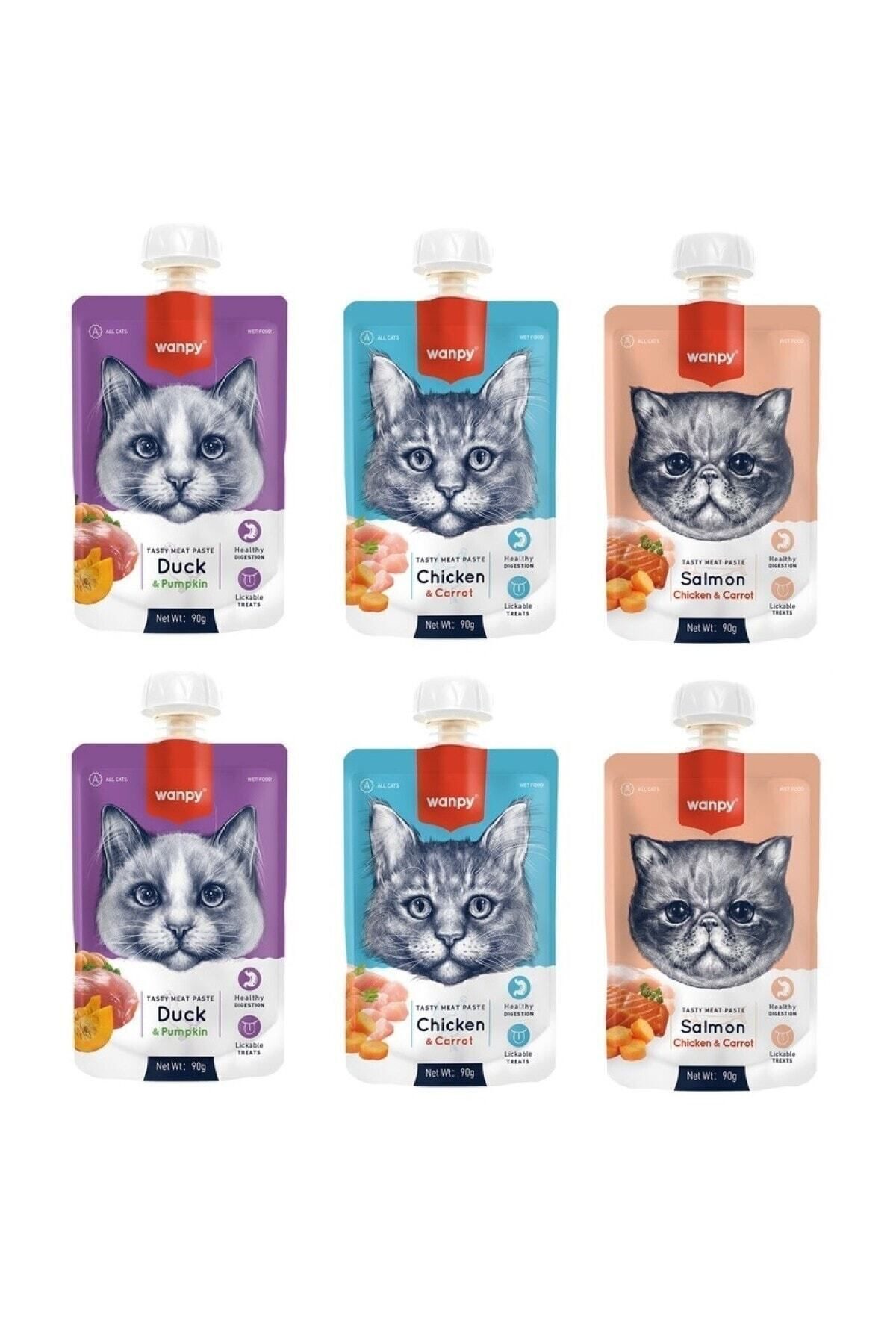 Wanpy Kedi Et Ezmesi 3 Çeşit X 6