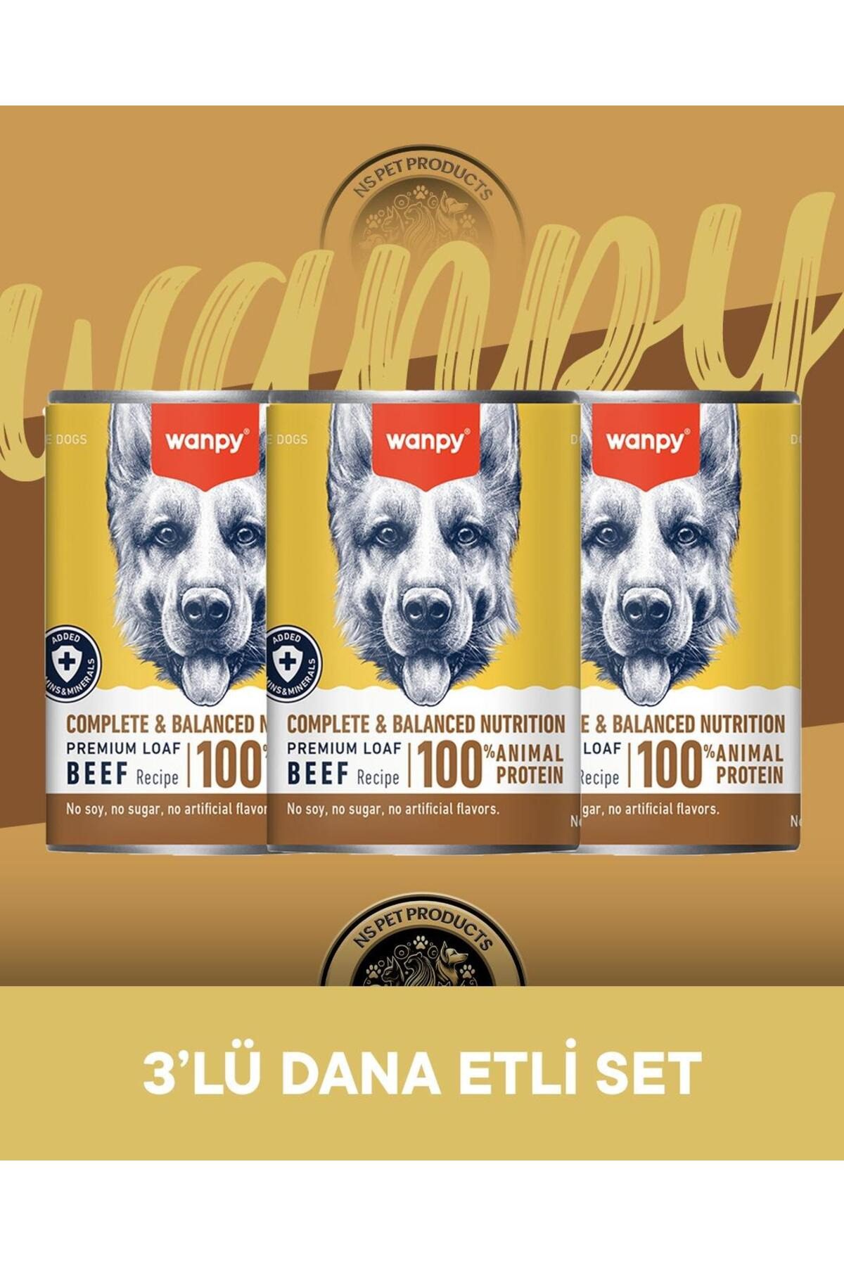 Wanpy Köpek Konserve Mama Sığır Etli