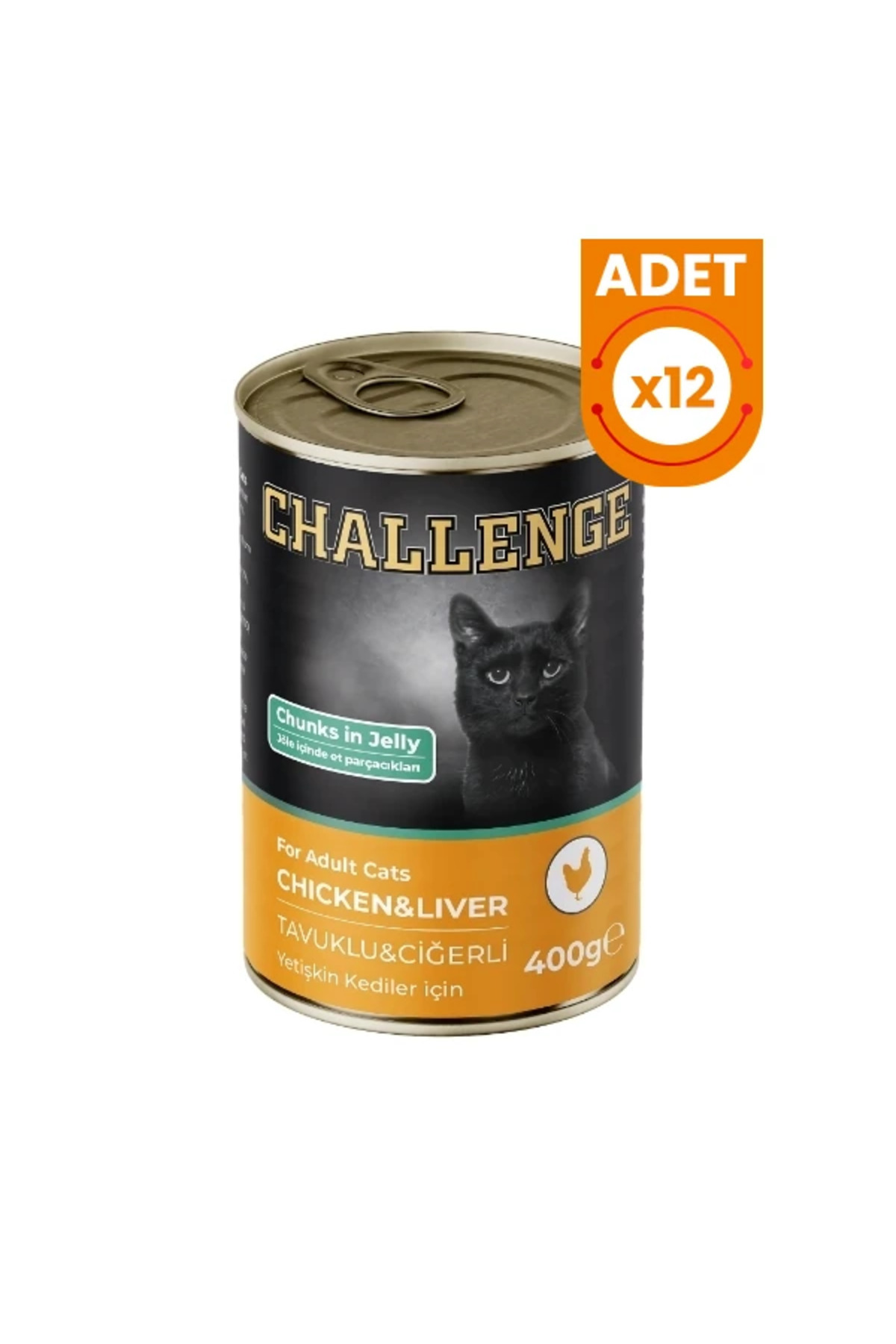 Challenge Kedi Konserve Mama Tavuk Ciğerli x 12