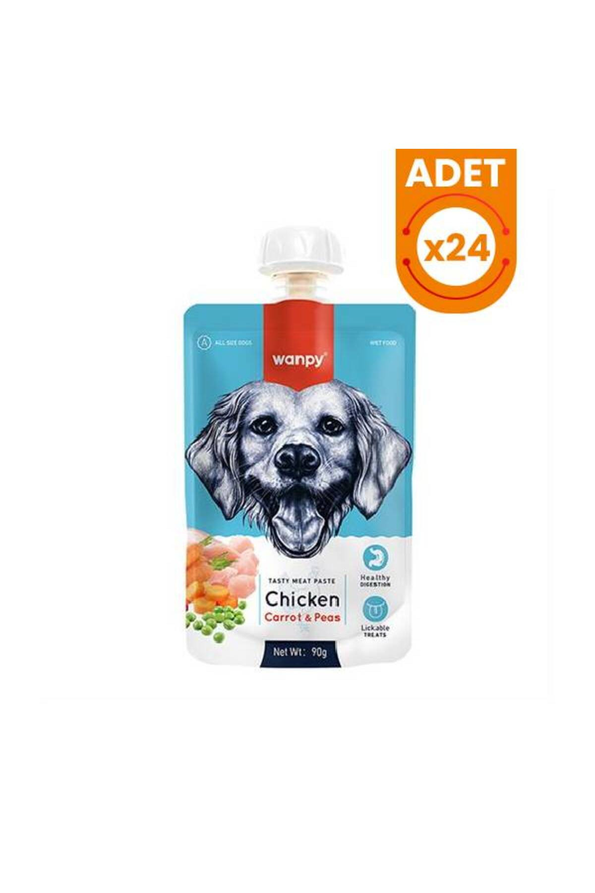 Wanpy Tavuk Havuç Köpek Et Ezmesi 90 Gr X 24
