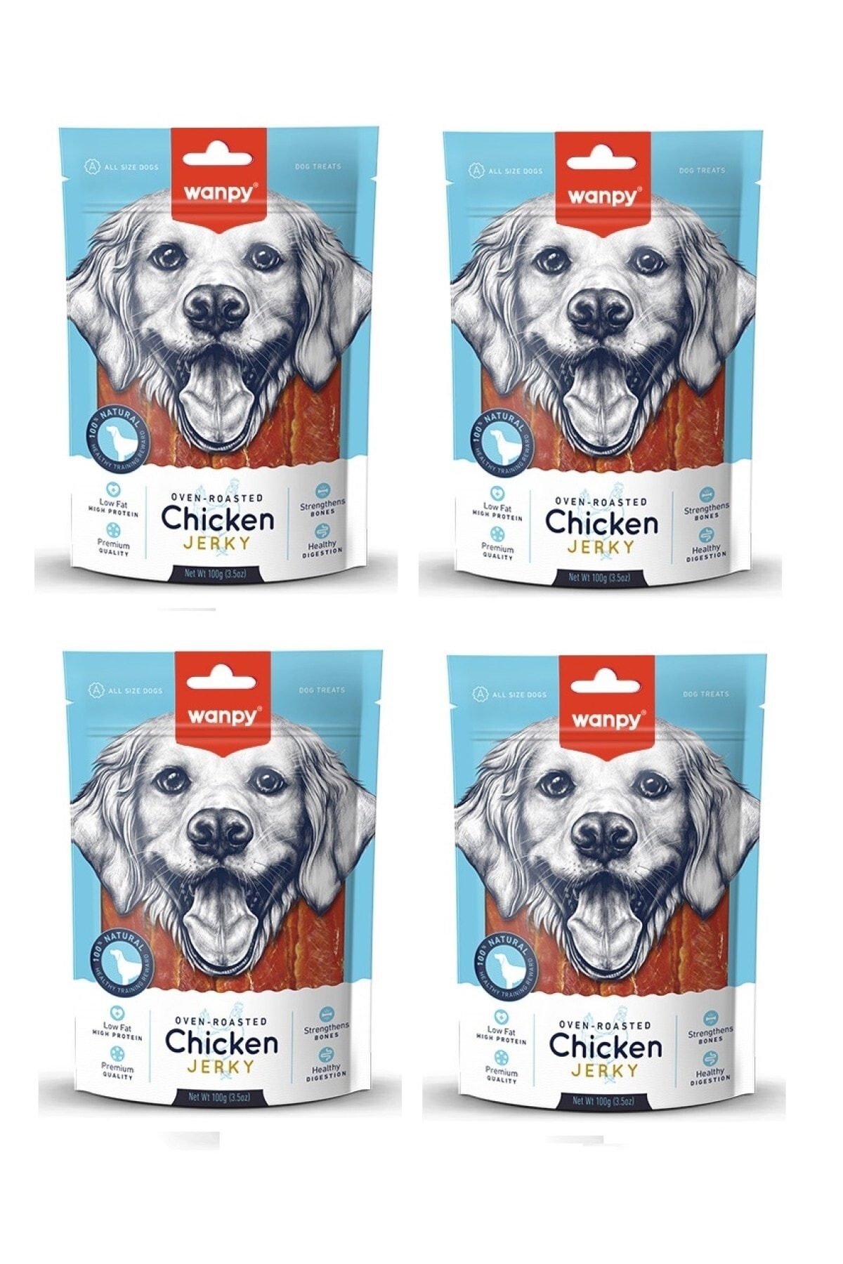 Wanpy Chicken Jerky Köpek Ödülü 100 Gr X 4