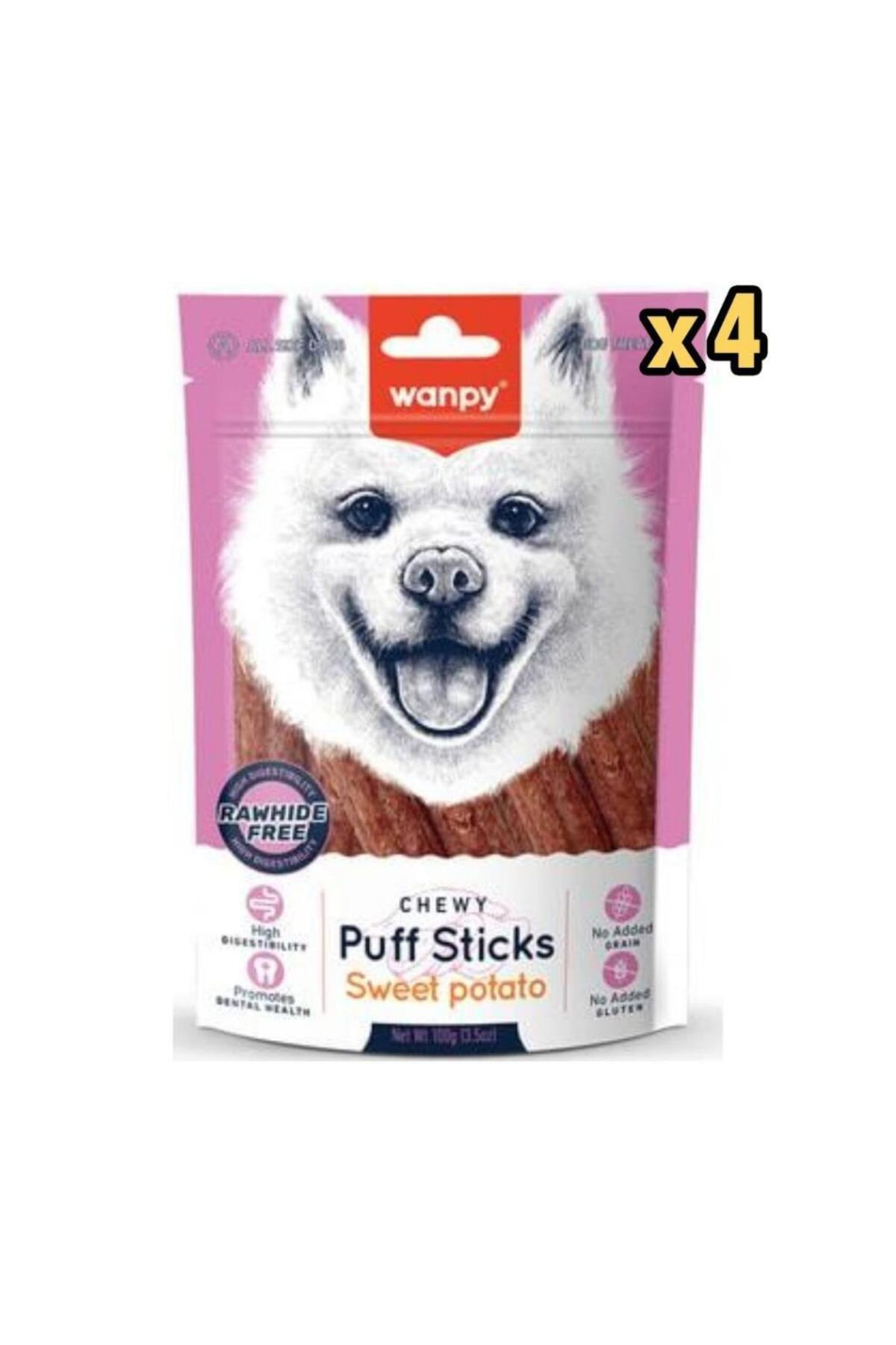 Wanpy Puff Sticks Sweet Potato Köpek Ödülü 100 Gr X 4