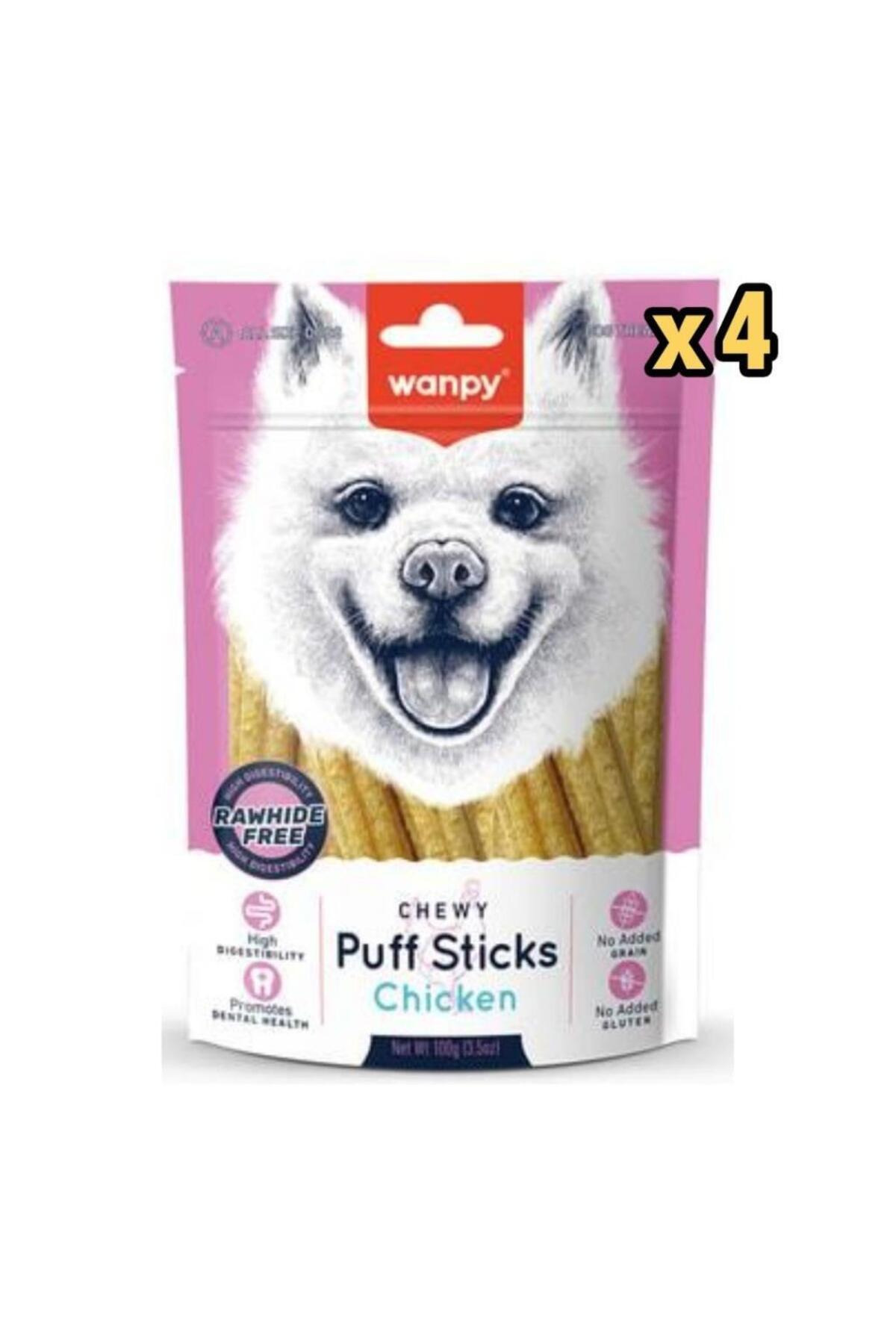 Wanpy Puff Sticks Chicken Köpek Ödülü 100 Gr X 4