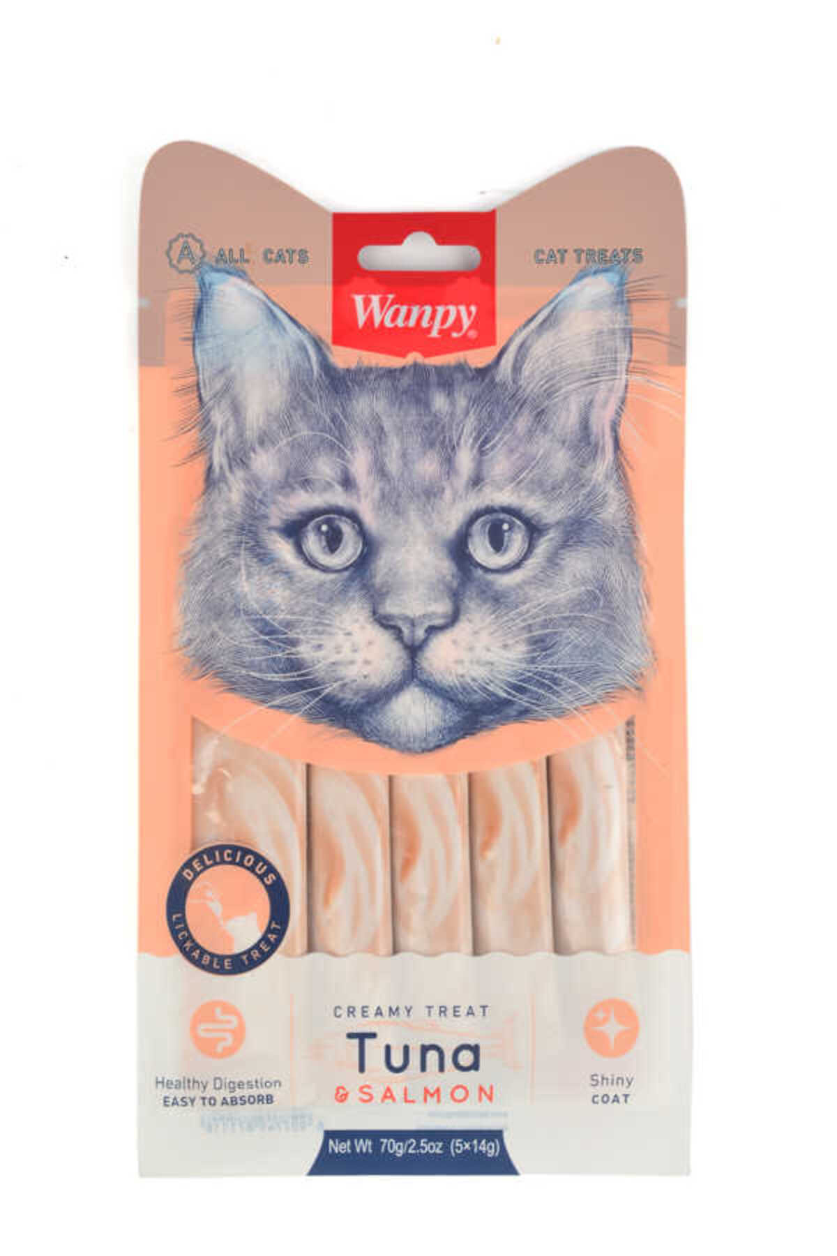 Wanpy Ton Somon Kedi Krema Ödülü 5 li X 6 Paket