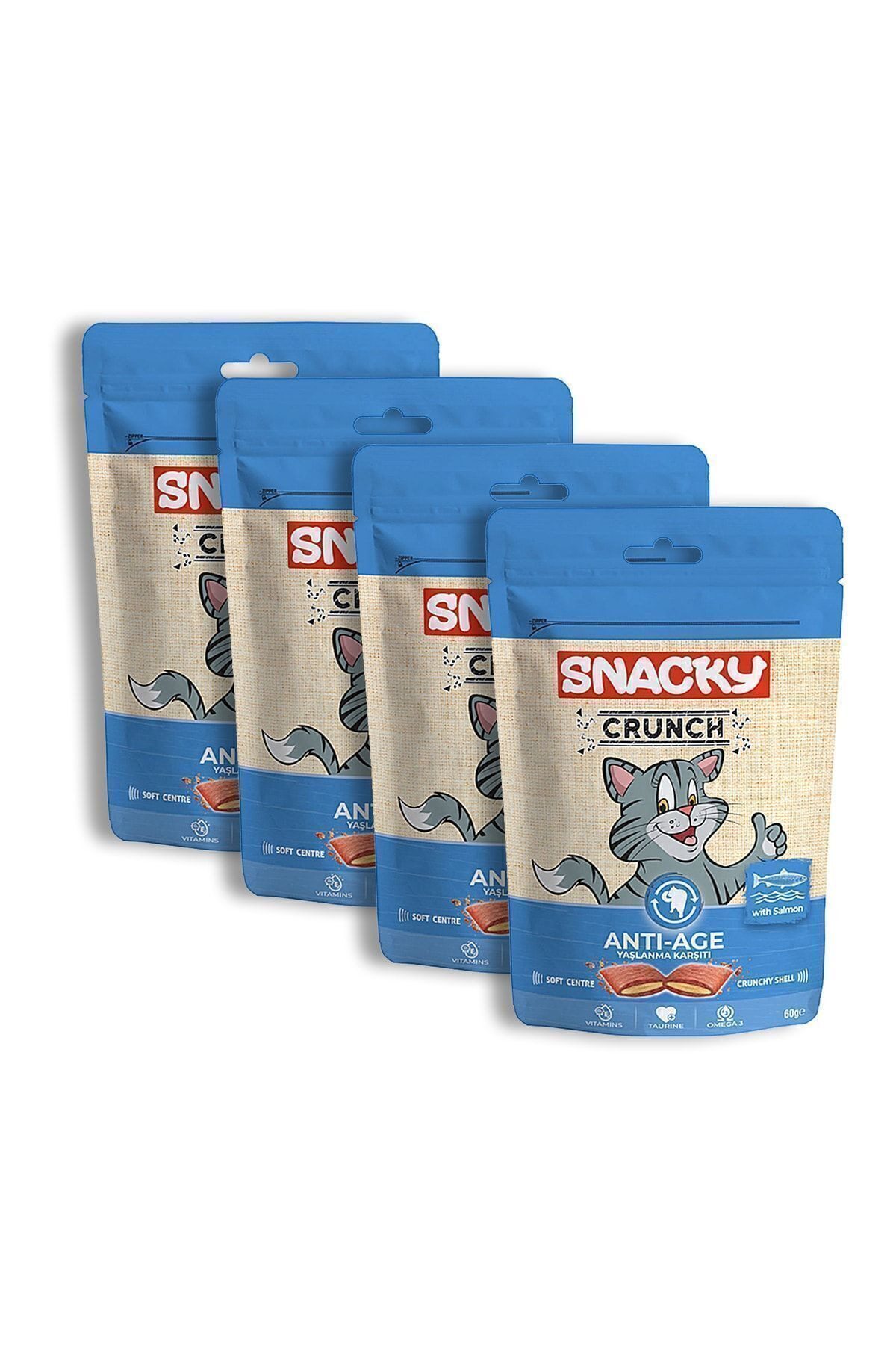 Snacky Kedi Ödül Kraker Anti Age X 4 Paket
