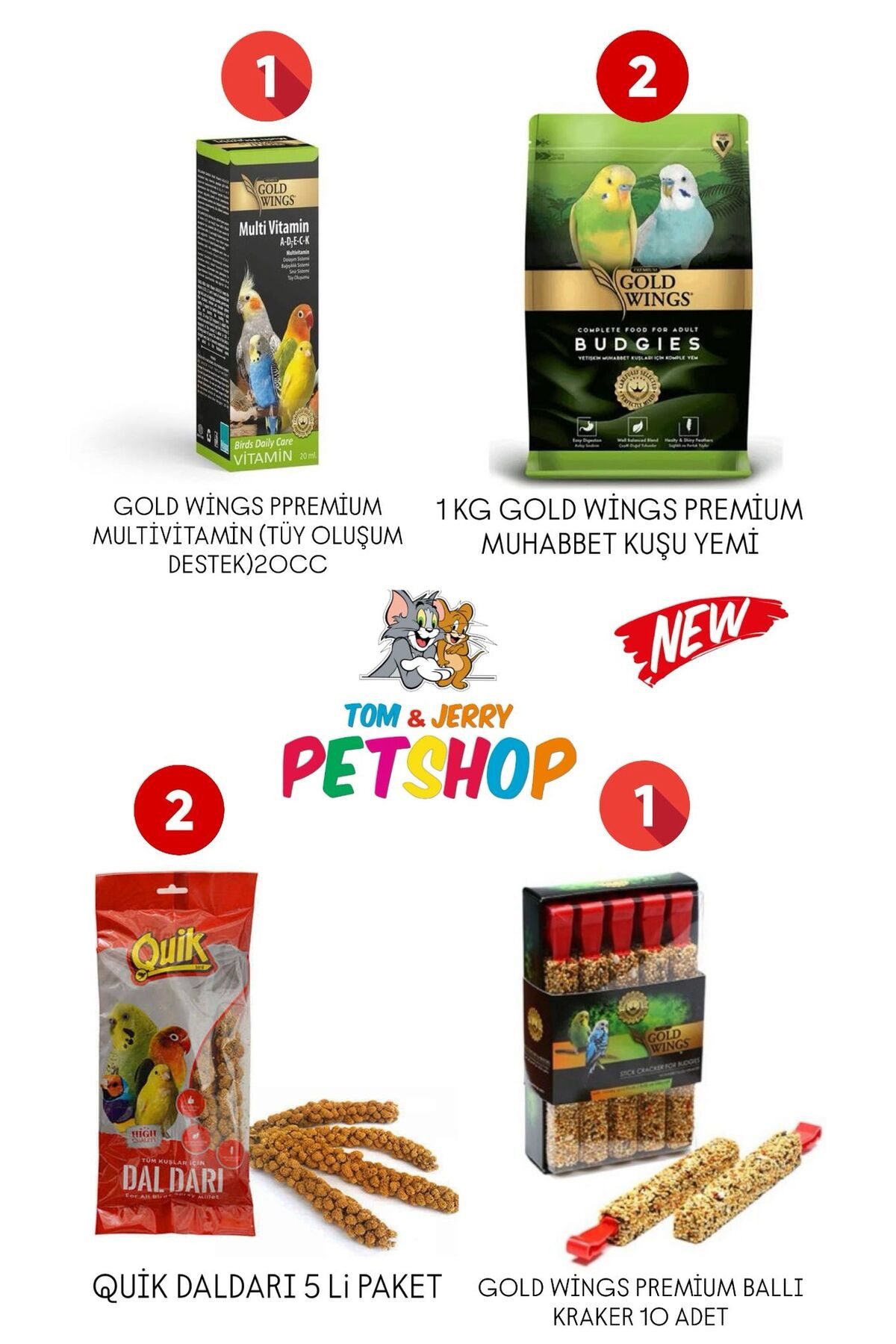 Gold Wings 4 lü Set