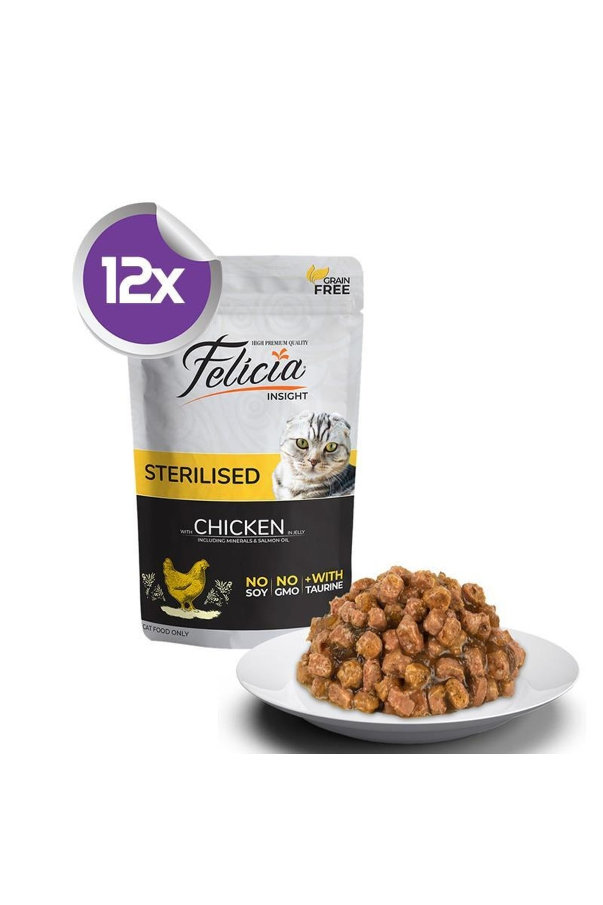 Felicia Kedi Pouch Kısır Tavuk 85 Gr X 12