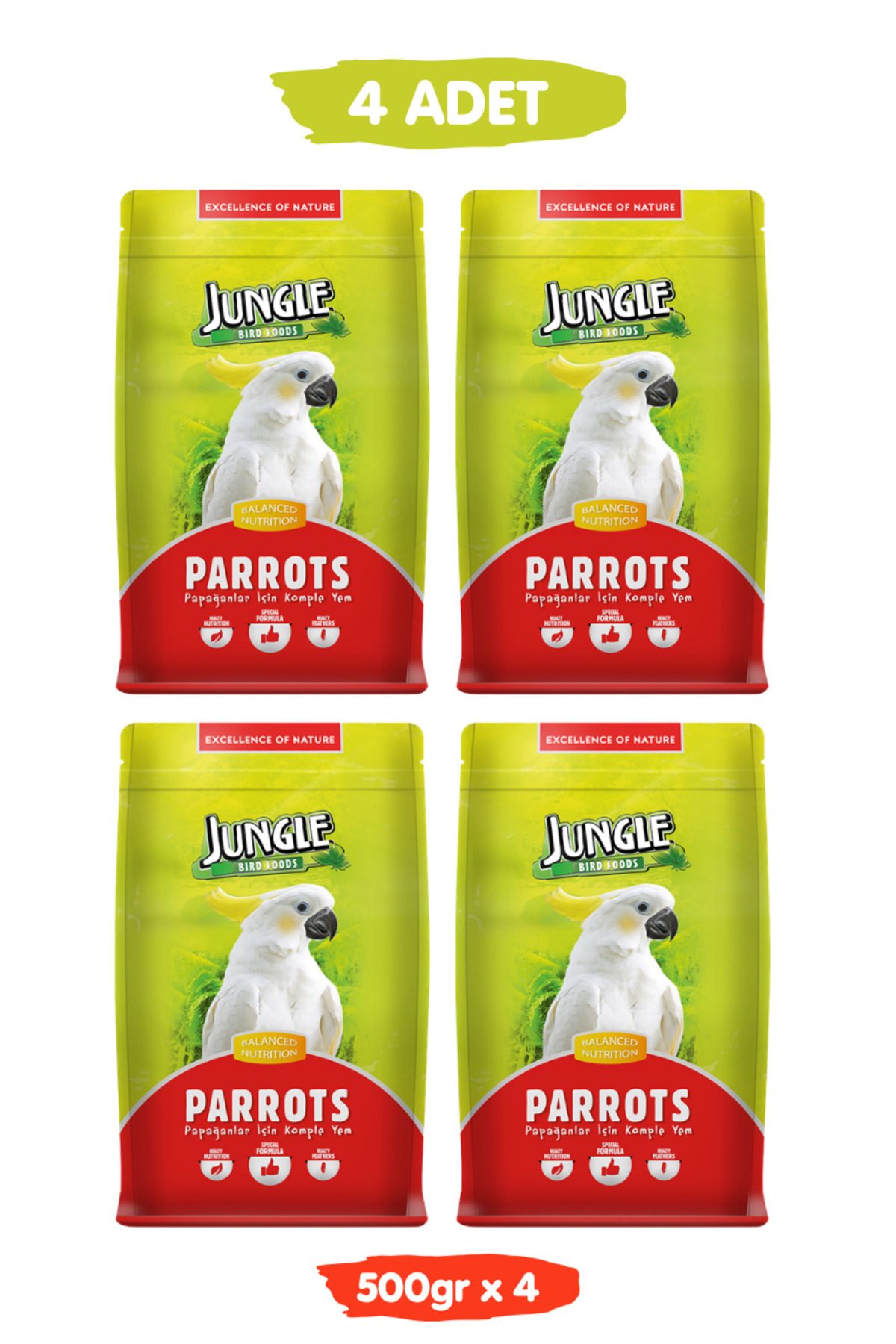 Jungle Papağan Yemi 500 Gr X 4
