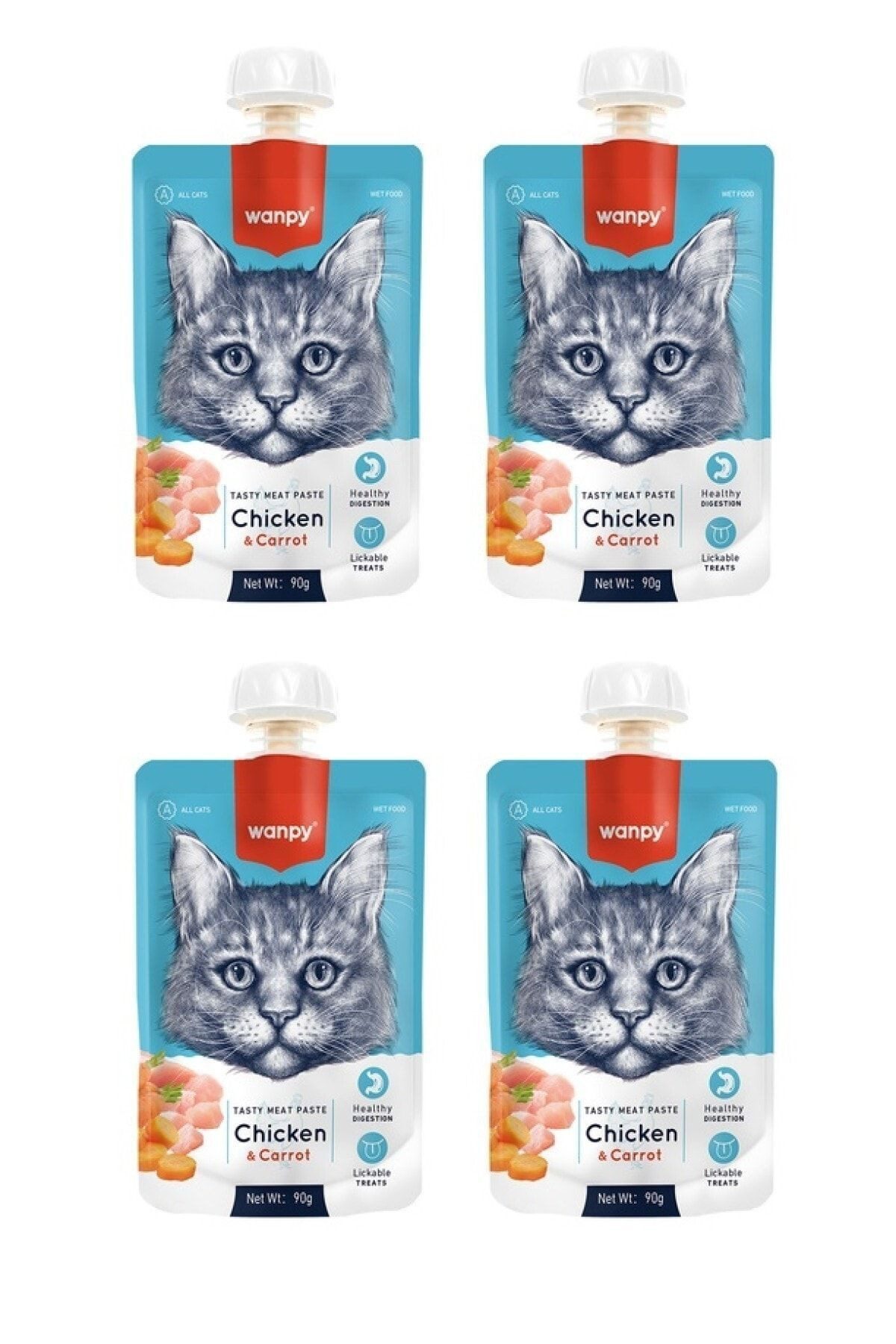 Wanpy Kedi Et Ezmesi Tavuk Havuç X 4