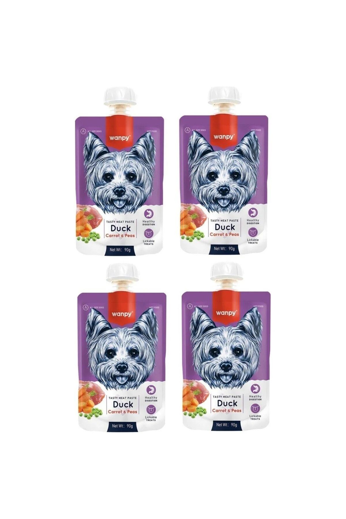 Wanpy Köpek Et Ezme Ördek Havuç X 4