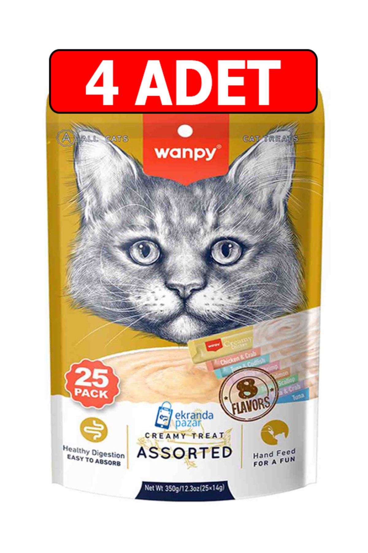 Wanpy Karışık 25 x 14 Gr X 4 Paket