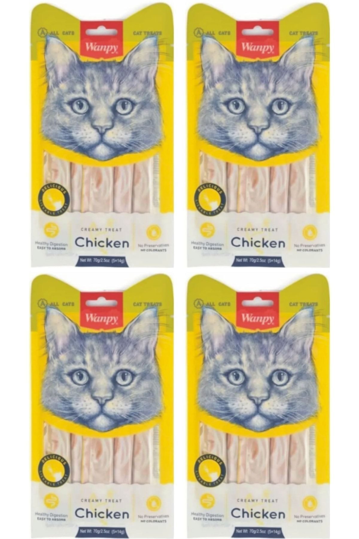 Wanpy Kedi Krema Tavuklu 4 lü