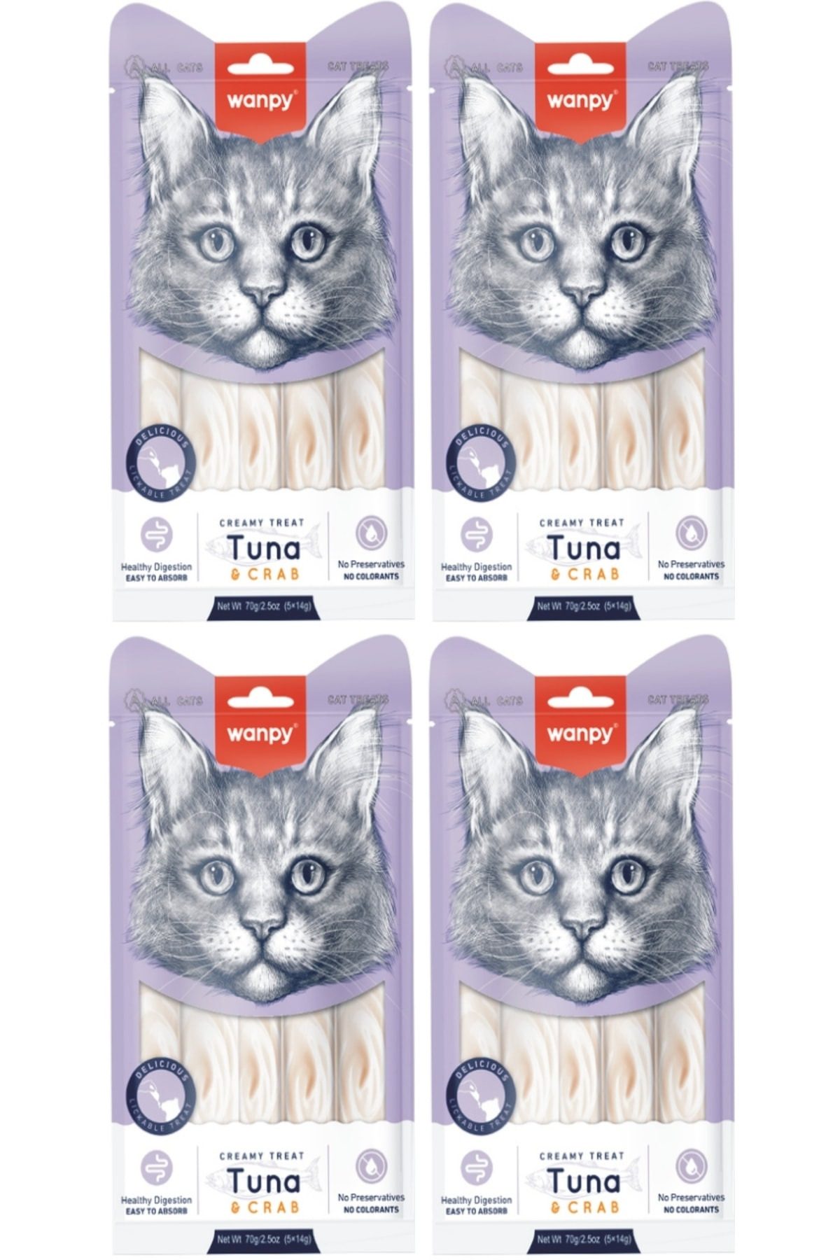 Wanpy Kedi Krema Ton Yengeç X 4 Paket