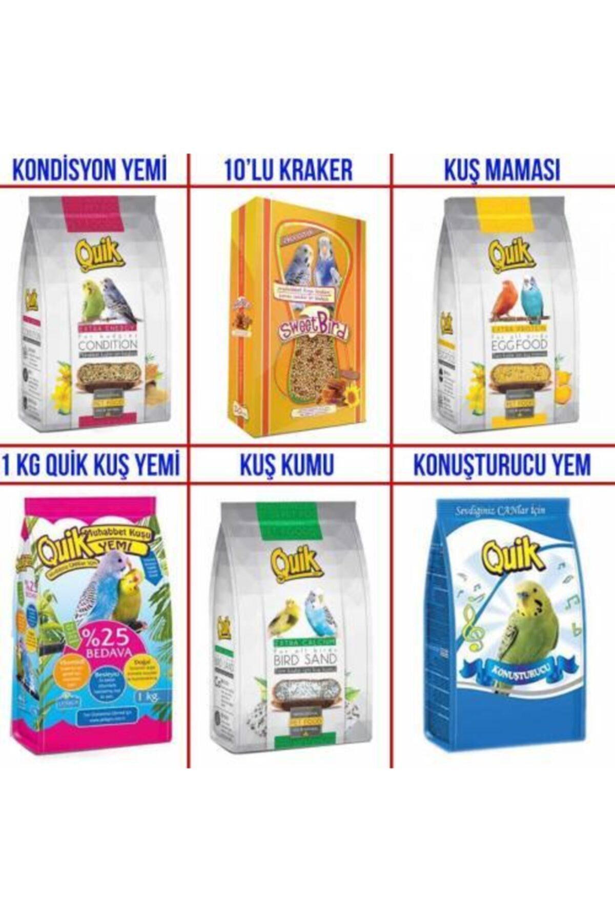 Quik Muhabbey Yem Seti 6 lı