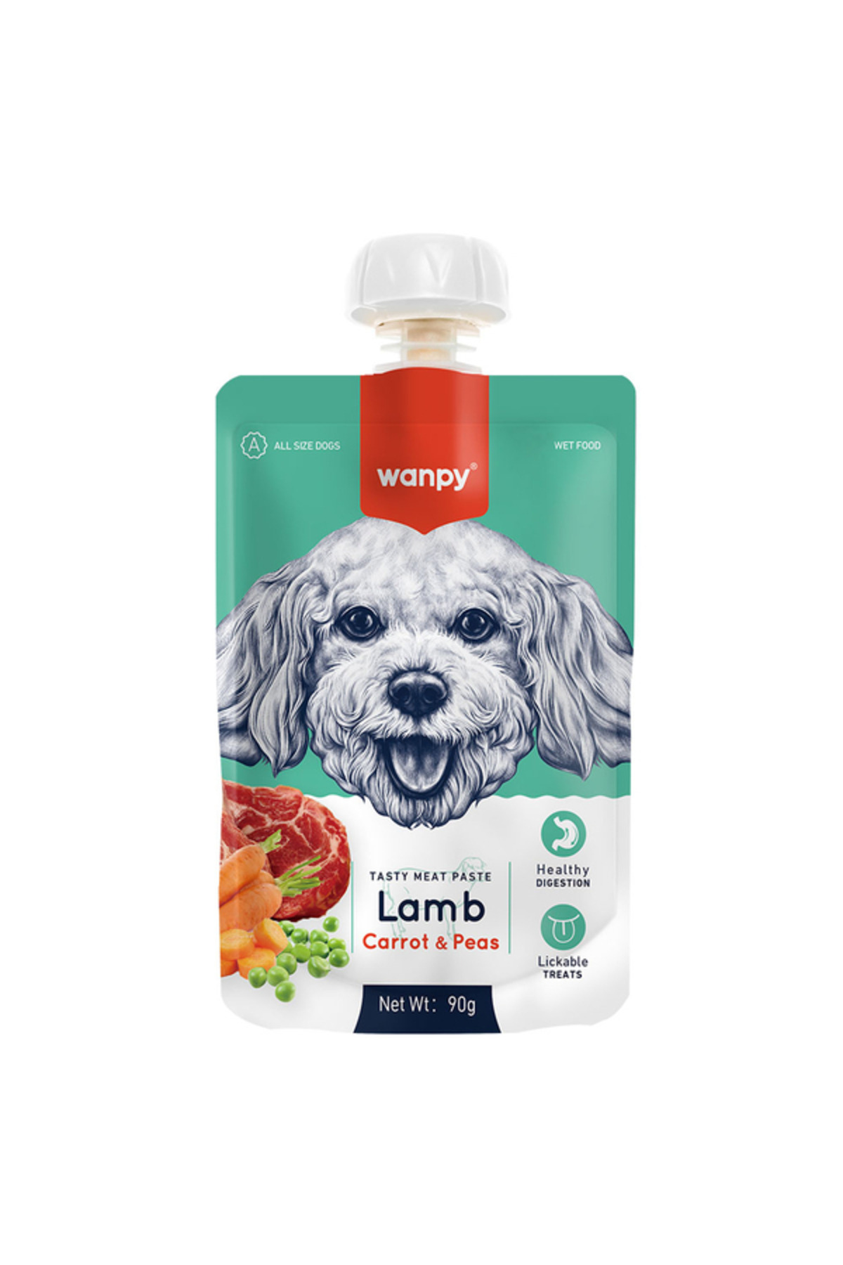 Wanpy Kuzu Havuç Köpek Et Ezmesi 90 Gr X 10