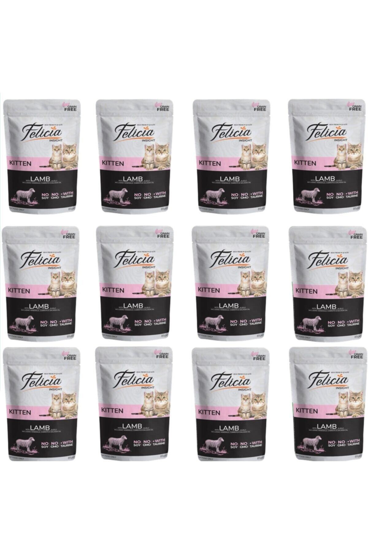 Felicia Kitten Kedi Pouch Kuzu 85 Gr X 12