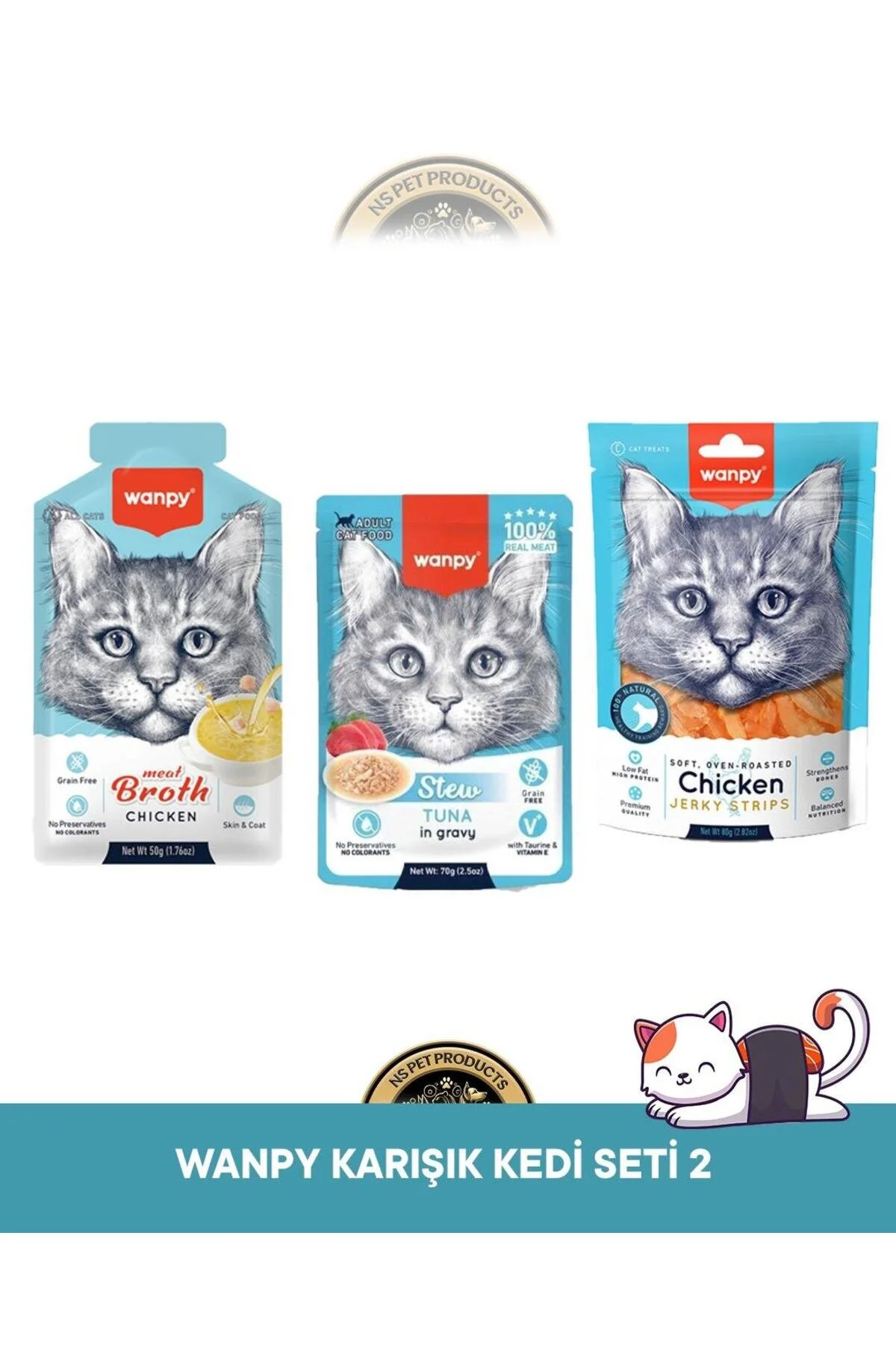 Wanpy Kedi 3 lü Set