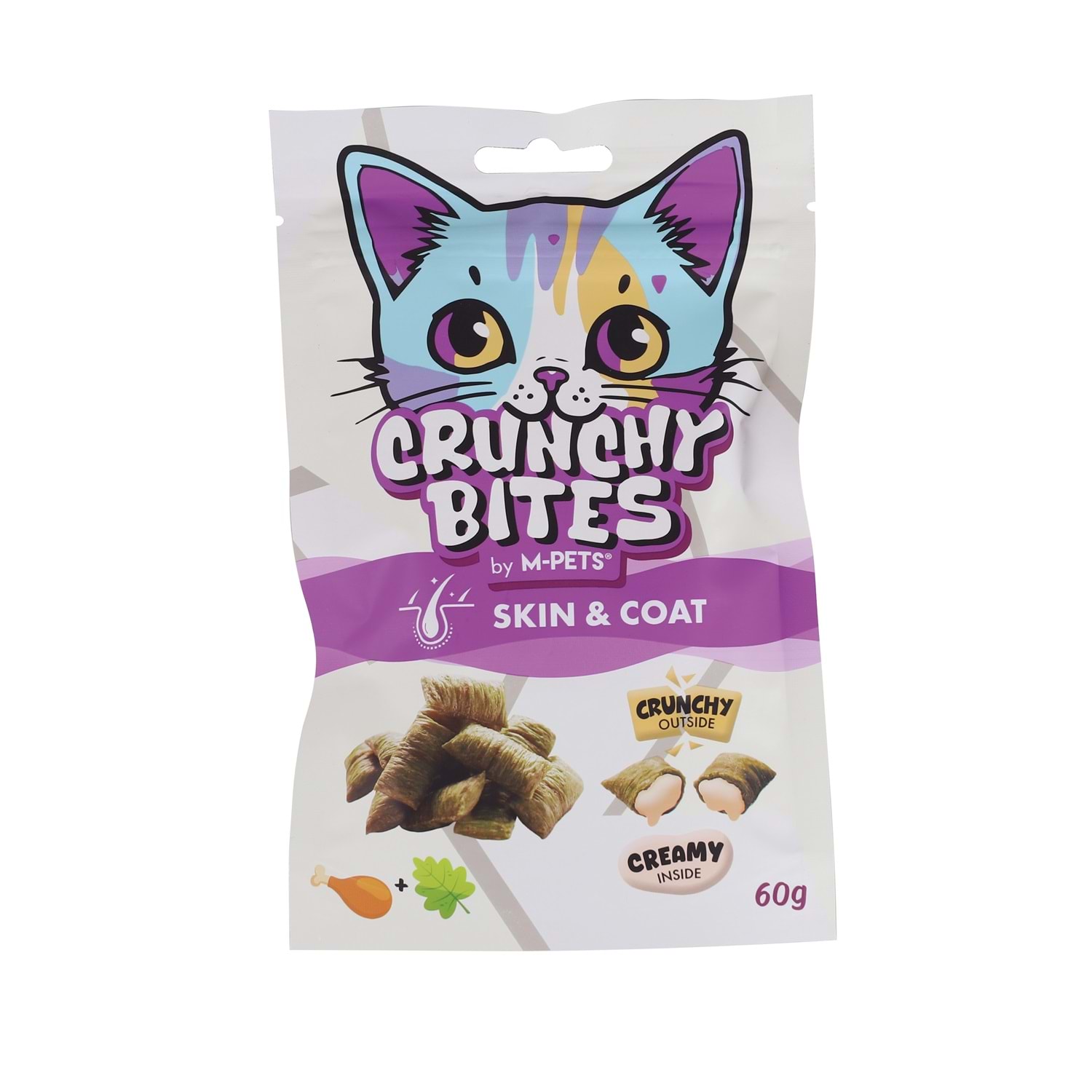 M-Pets Crunchy Bites Skin & Coat Fonksiyonel Kedi Ödülü 60 Gr
