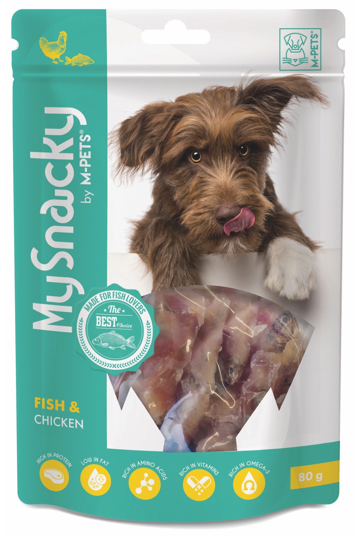 M-Pets My Snacky Fish & Chicken Balıklı Tavuklu Köpek Ödülü 80 Gr