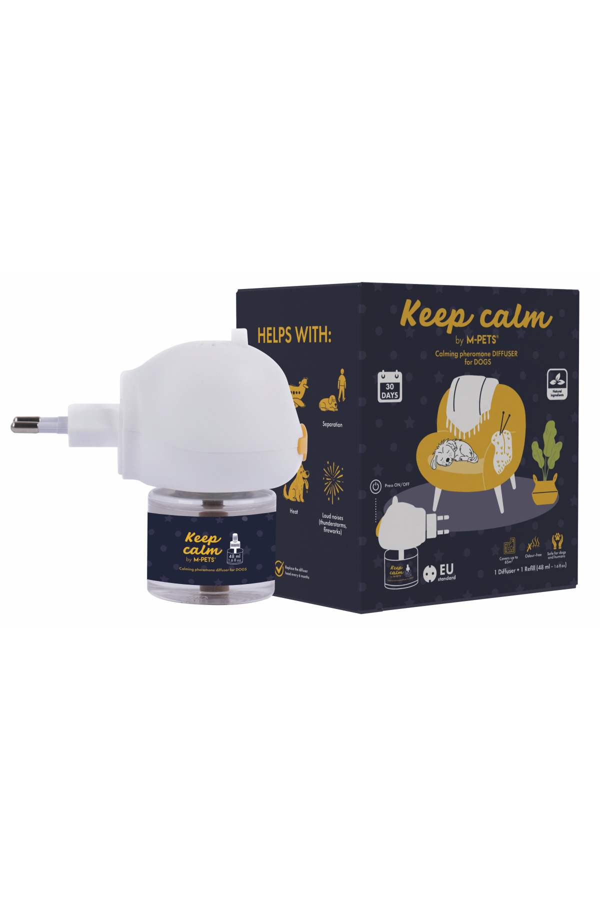 M-Pets Keep Calm Köpek Sakinleştirici Feromon Difüzör Seti 48 Ml