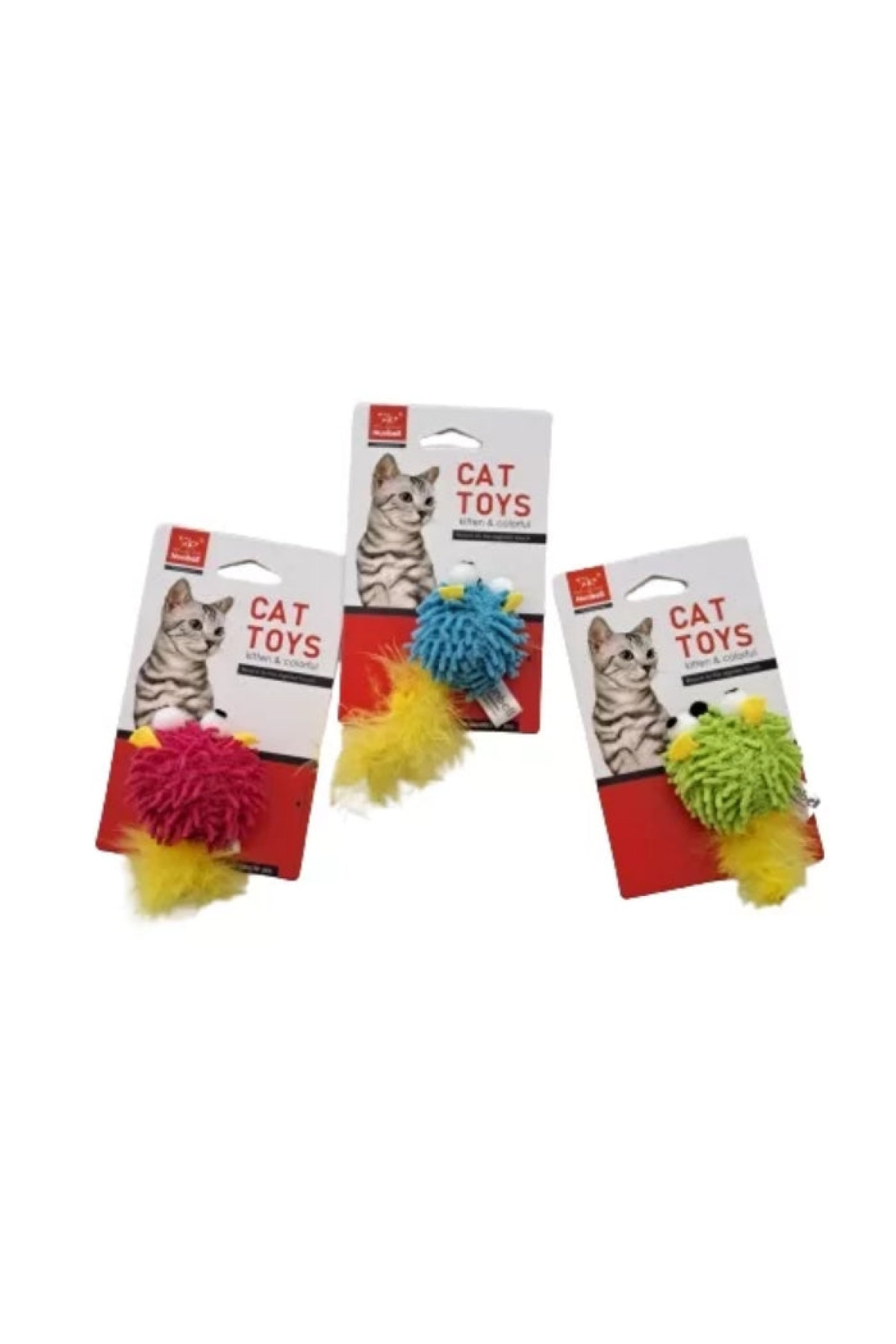 Nunbell Kedi Oyuncağı Püsküllü Tüylü Kuyruklu Top Tekli