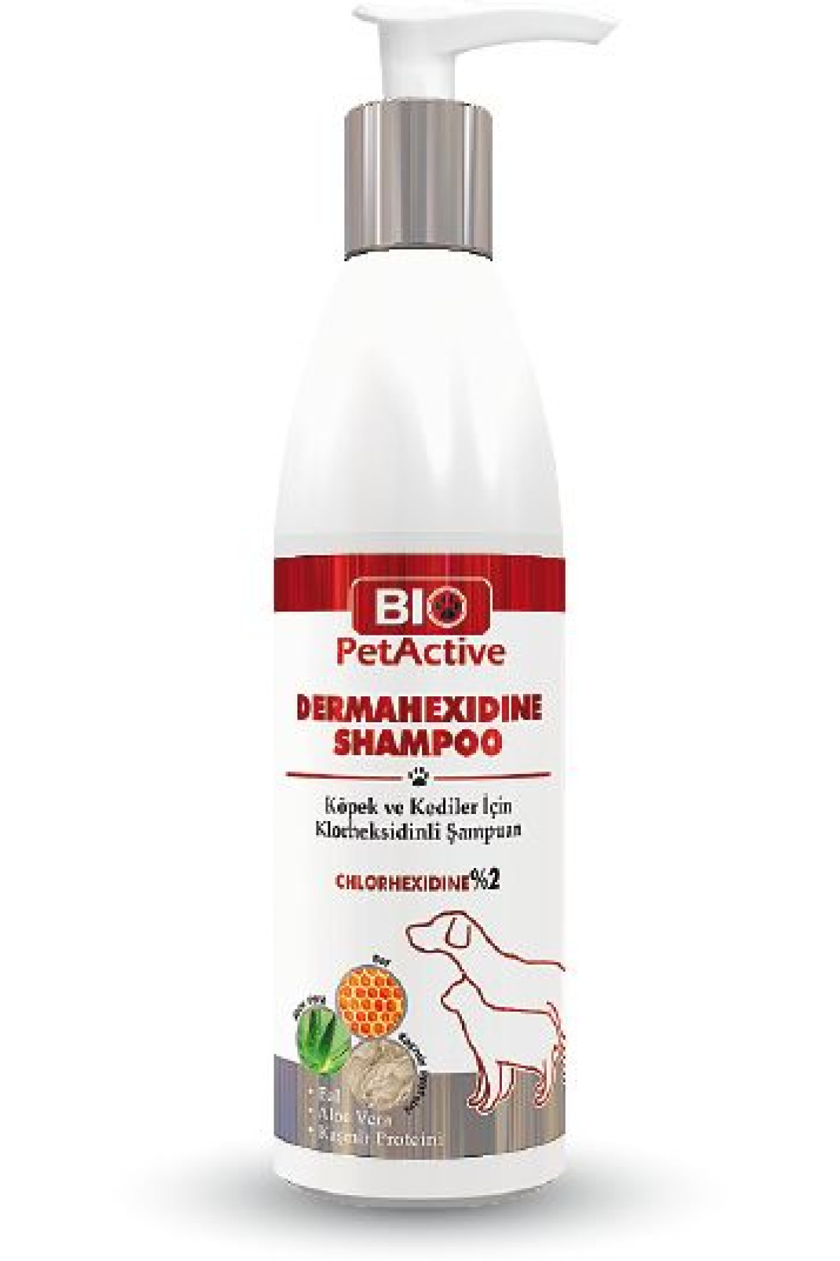 Bio Petactive Dermahexidine Kedi Köpek Şampuanı Klorheksidinli Deri Bakım 250 Ml